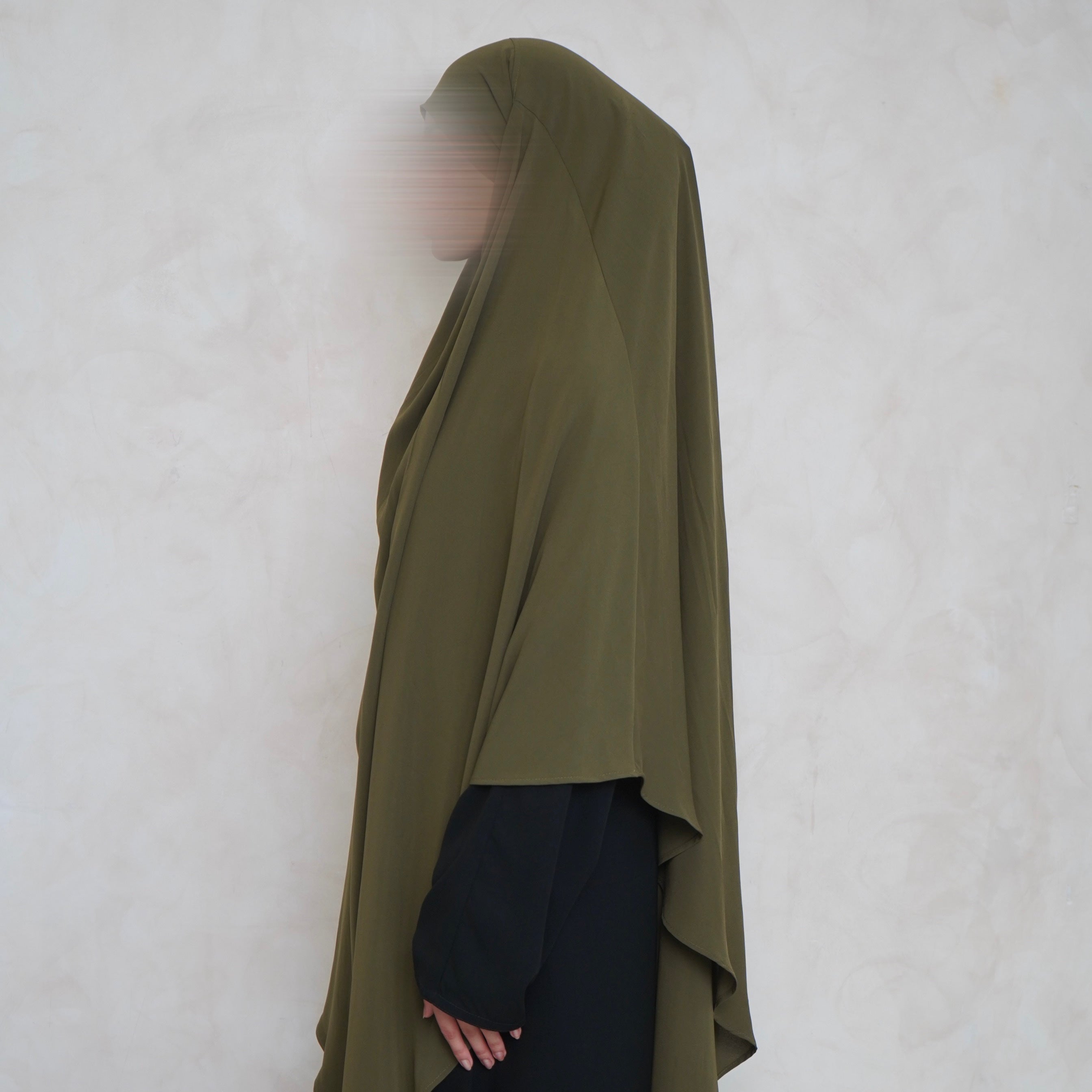 Extra Long Olive Green with Khimar Niqab Ties