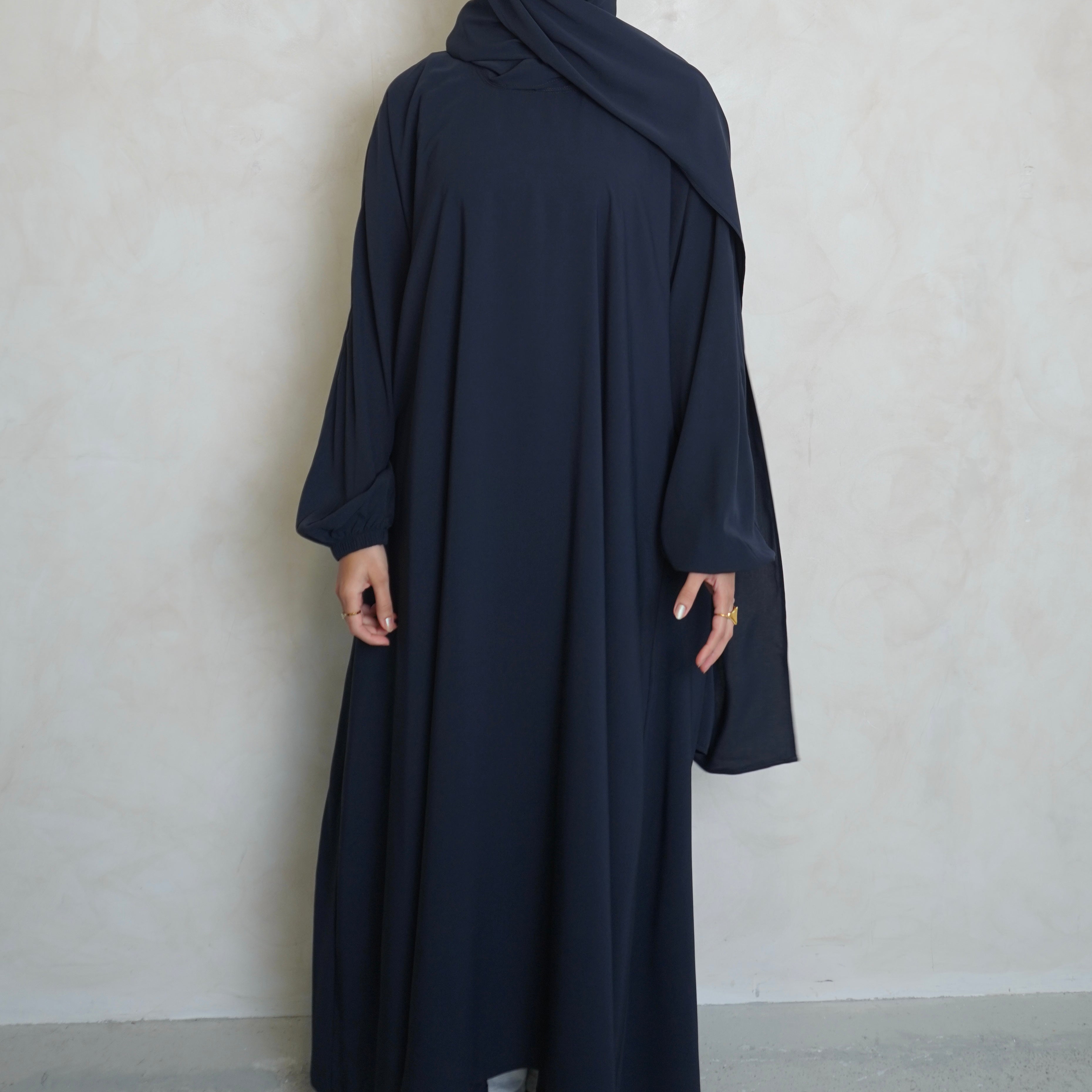 1pc Prayer Jilbaya Navy Grey