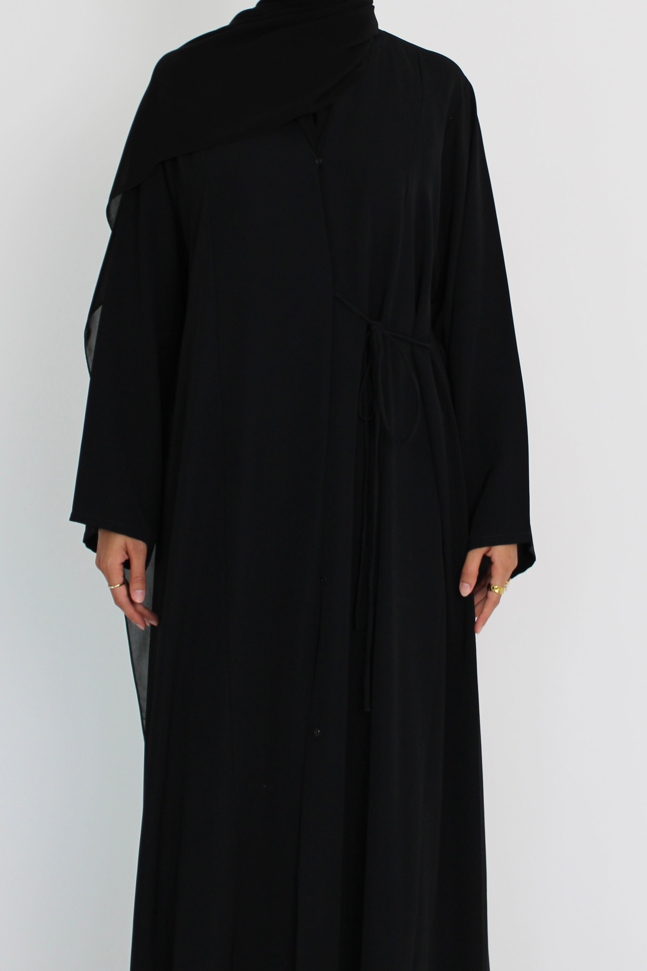 Blackberry Tie Abaya with Matching Sheila Scarf