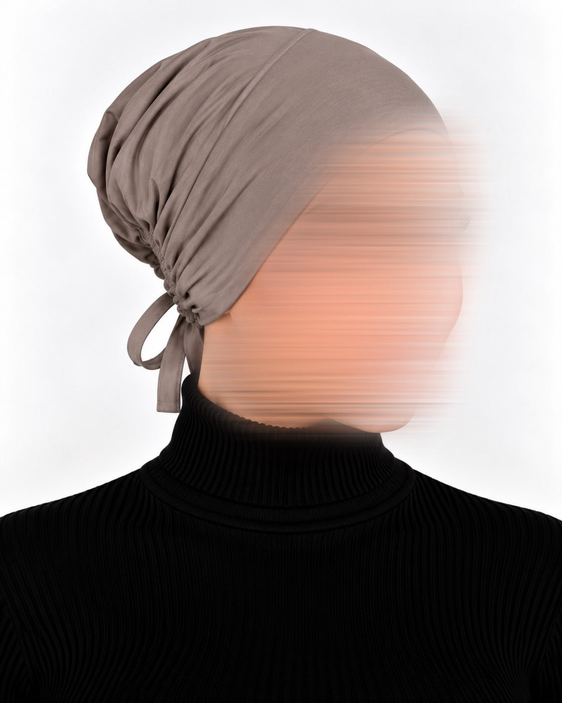 Rayon Jersey Tied Headcap Silver Grey
