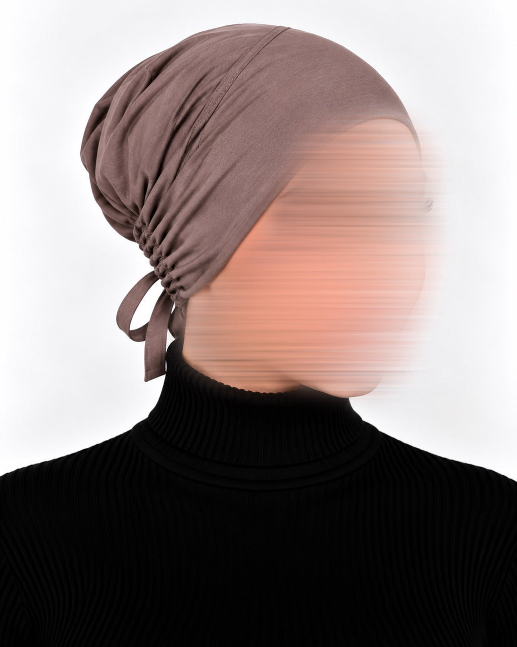 Rayon Jersey Tied Headcap Beige