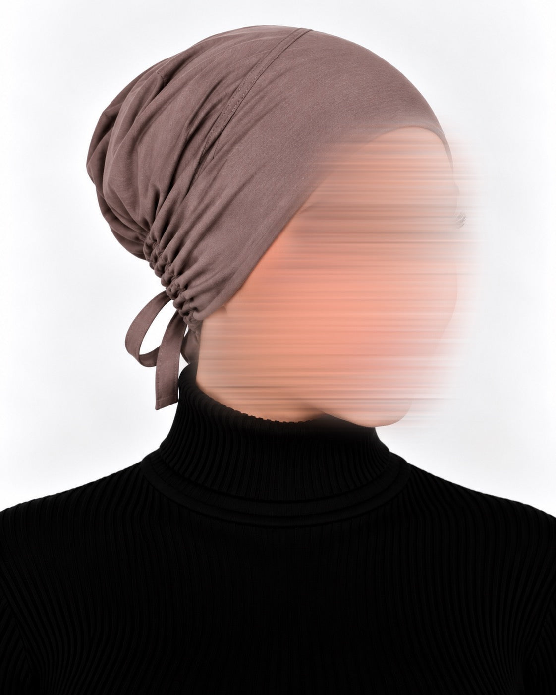 Rayon Jersey Tied Headcap Beige
