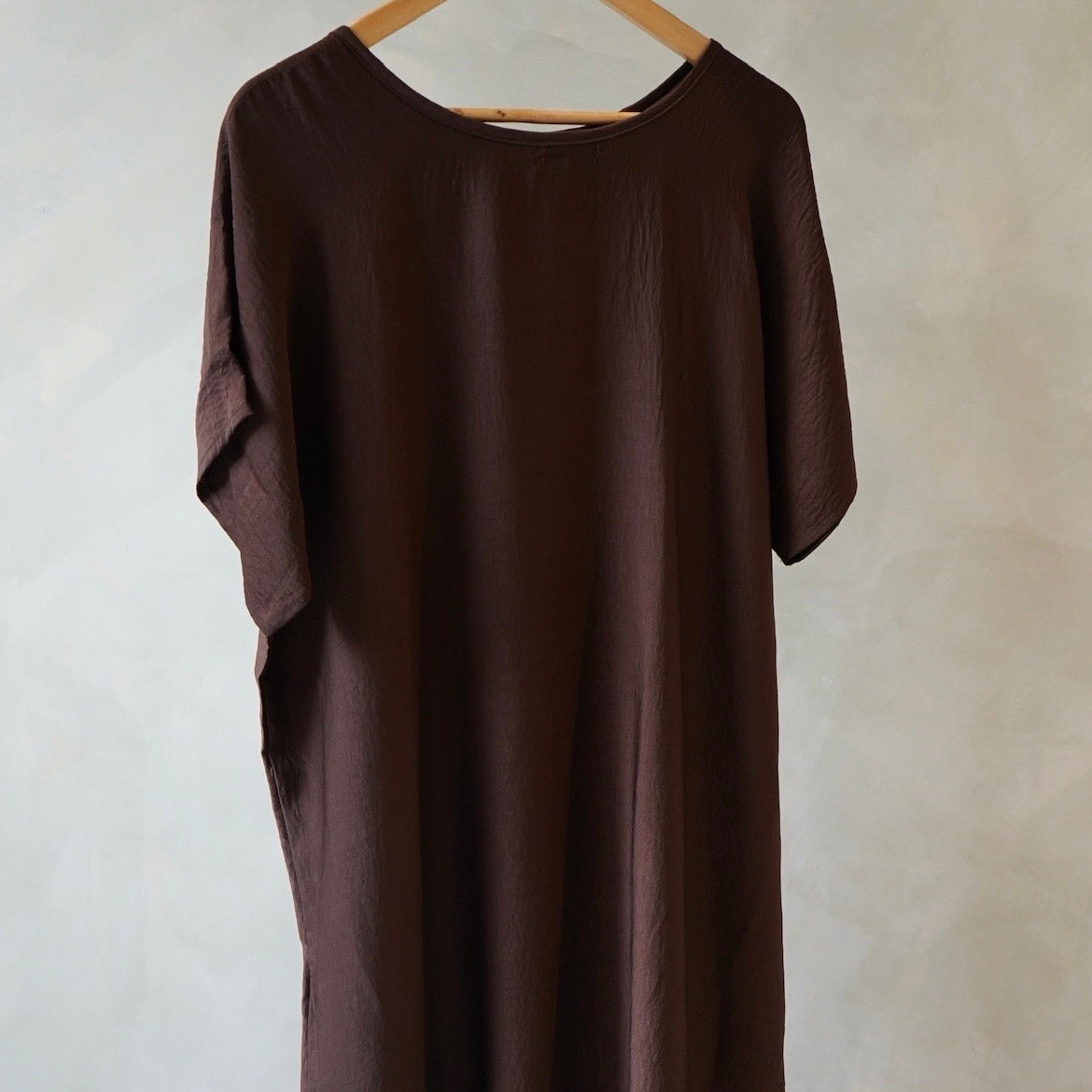Hareer Choc Brown Sleeveless Slip Dress