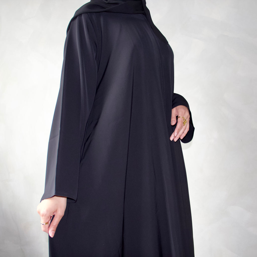 Black abaya with sheila headscarf