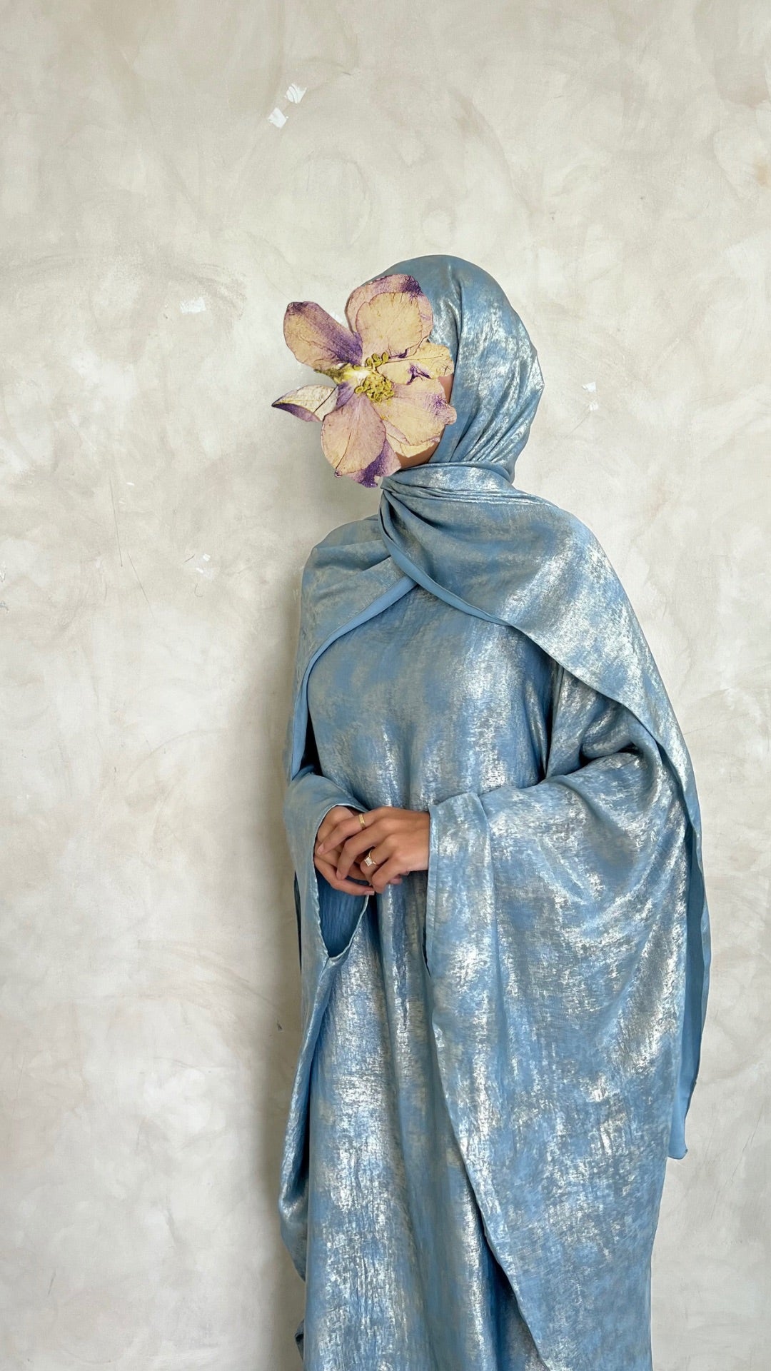 Sky Blue gown and scarf