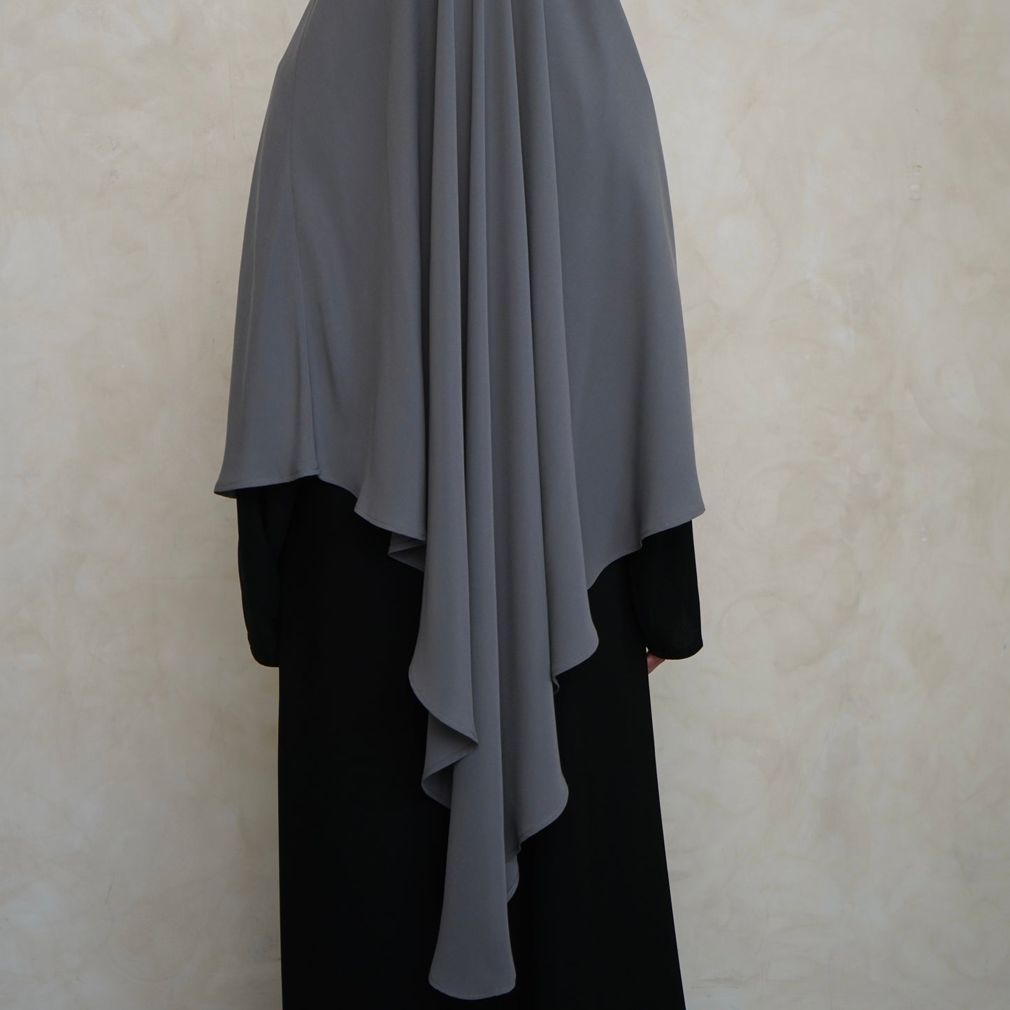 Light Grey Khimar with Niqab Ties