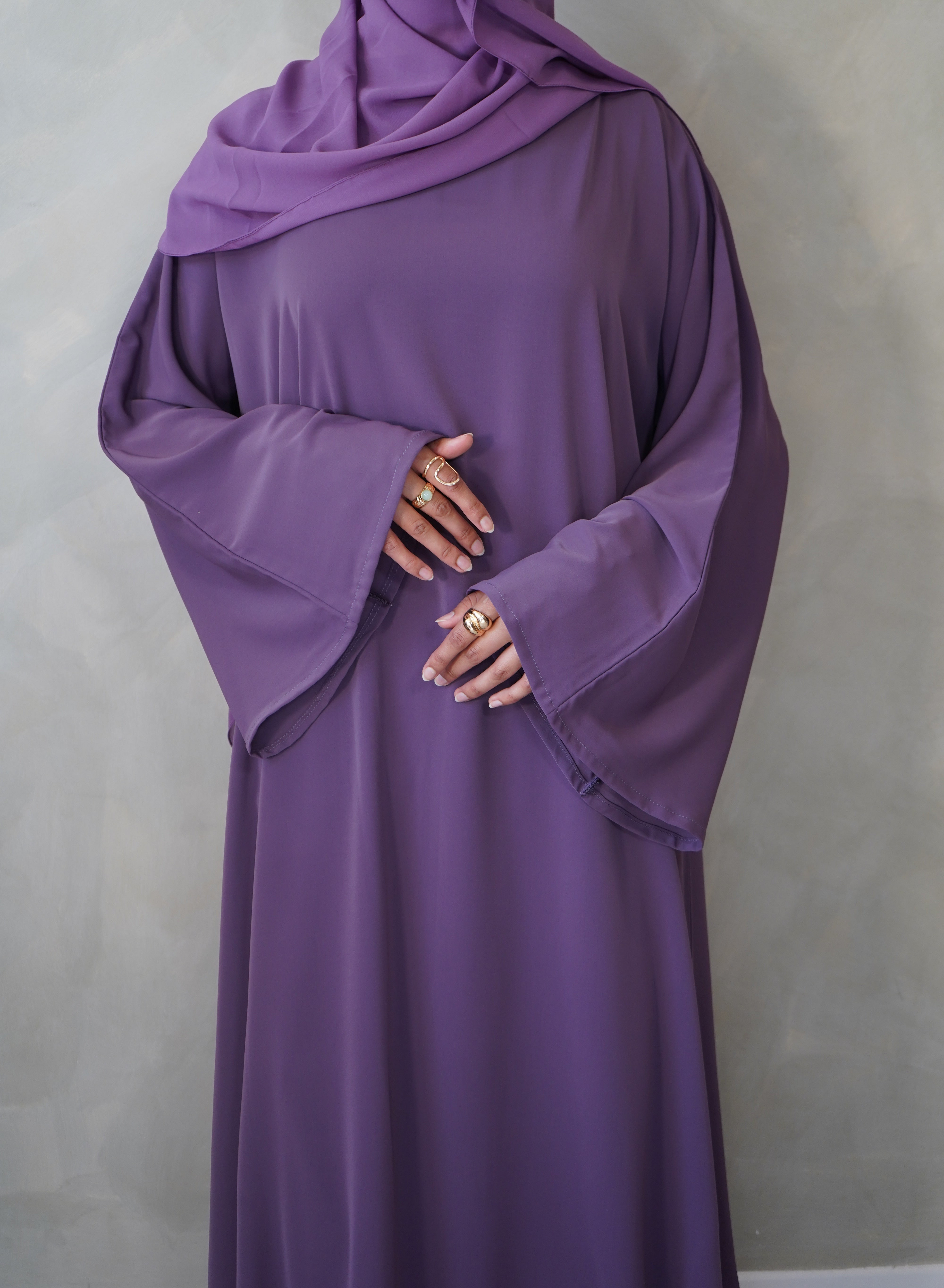 Deep Purple Sleeve Abaya