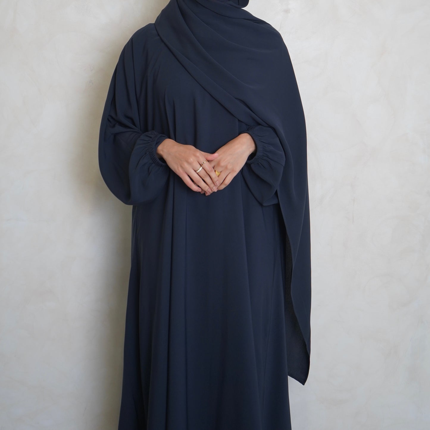 1pc Prayer Jilbaya Navy Grey