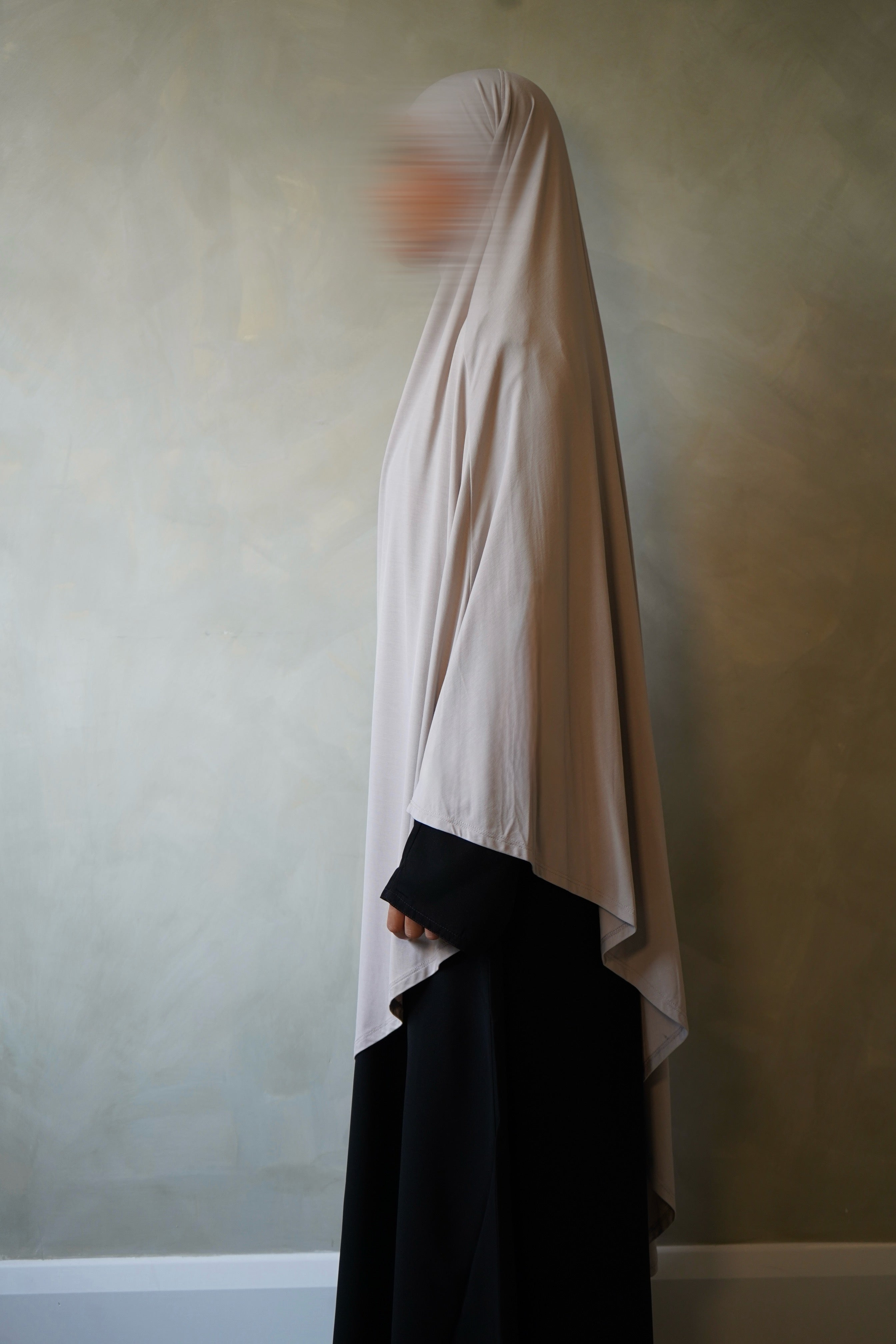 Small Light Beige Jersey Khimar