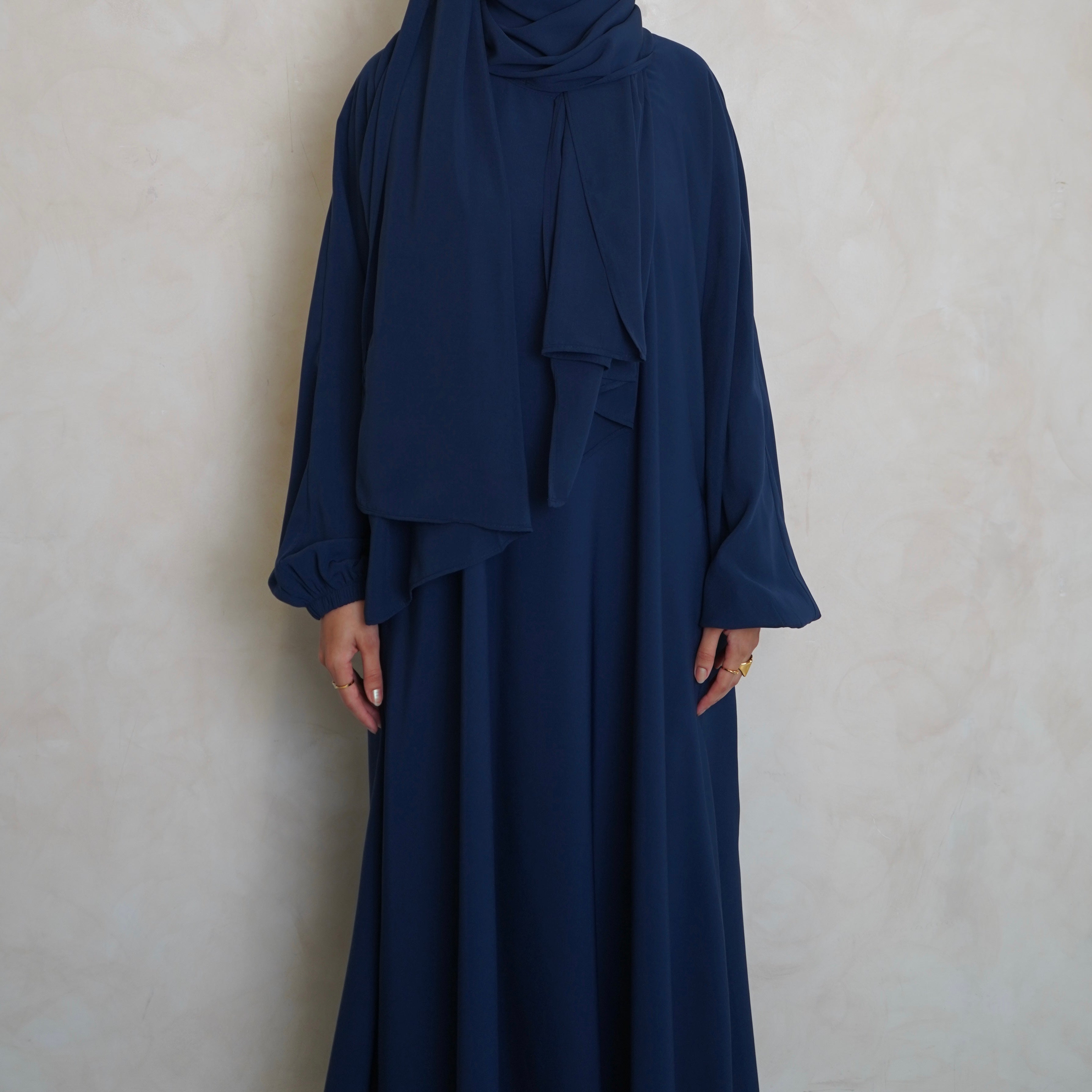 1pc Prayer Jilbaya Navy Blue