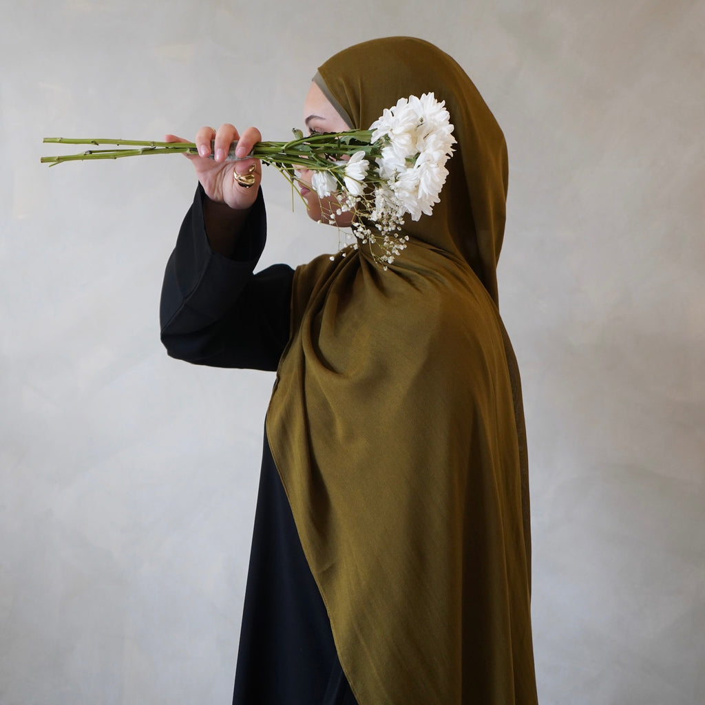 Modal Hijab - Olive Green