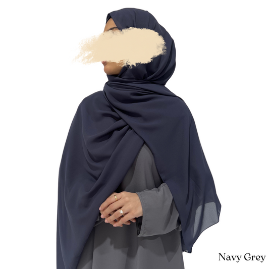 Sheila Hijab Navy Grey