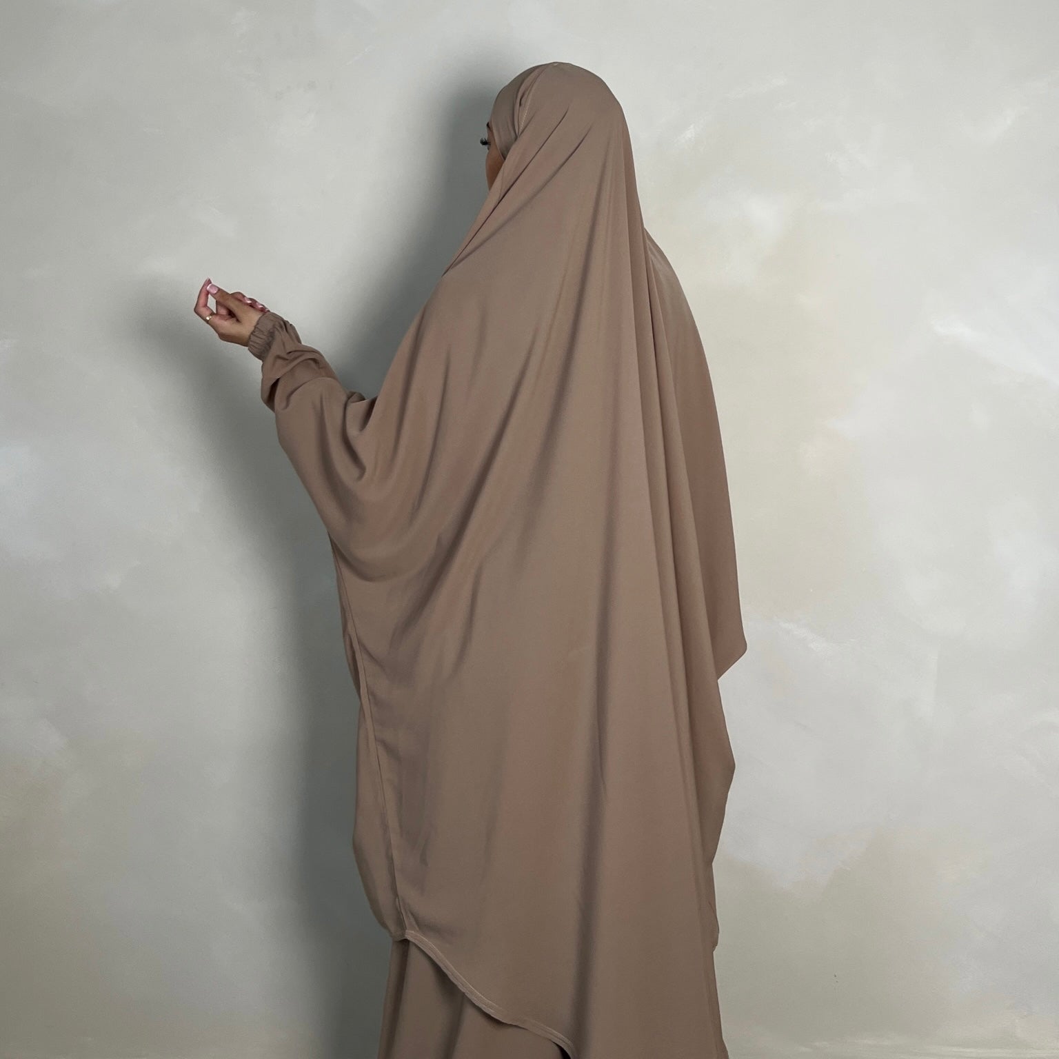 2pc Jilbab with Skirt & Niqab Ties Cream