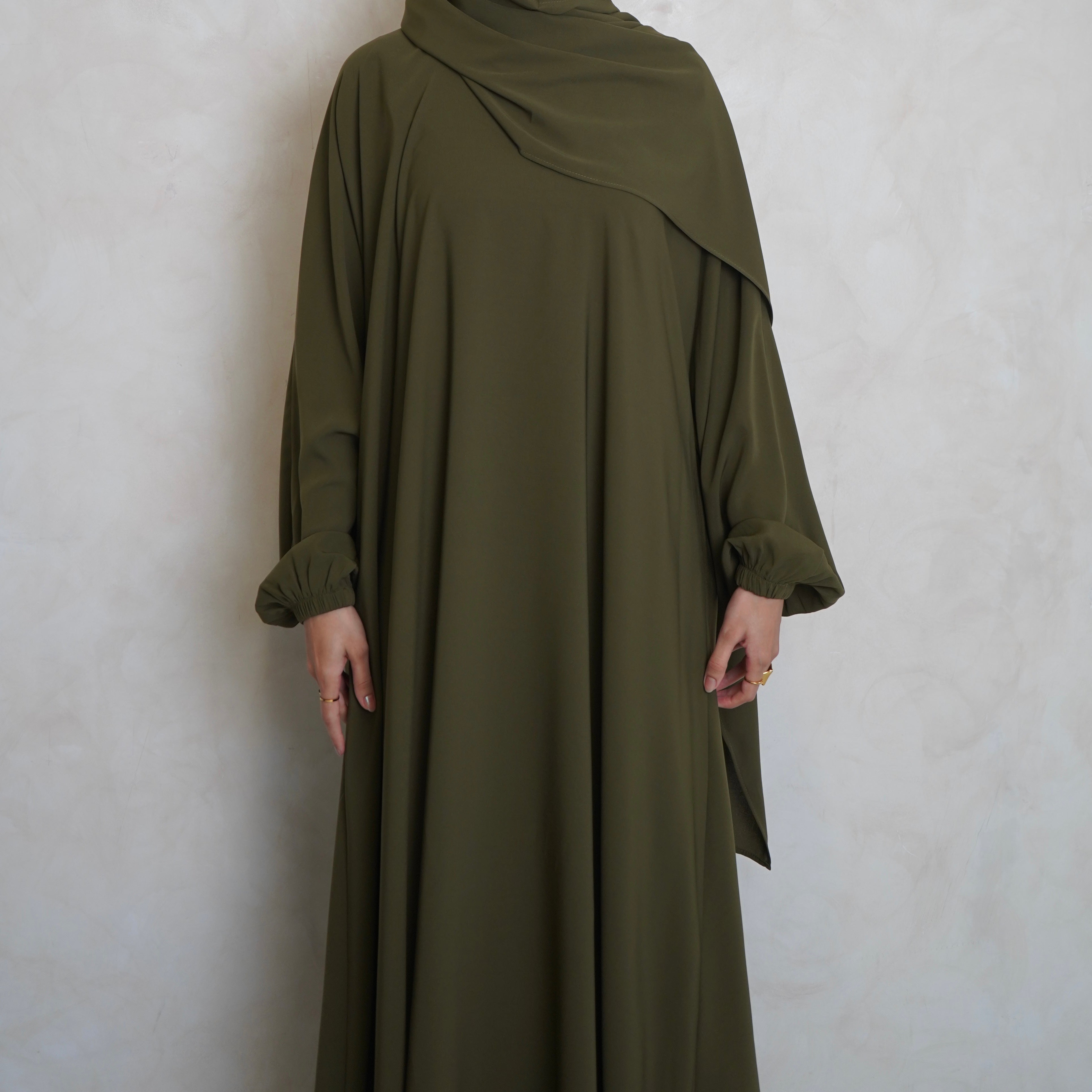 1pc Prayer Jilbaya Olive Green