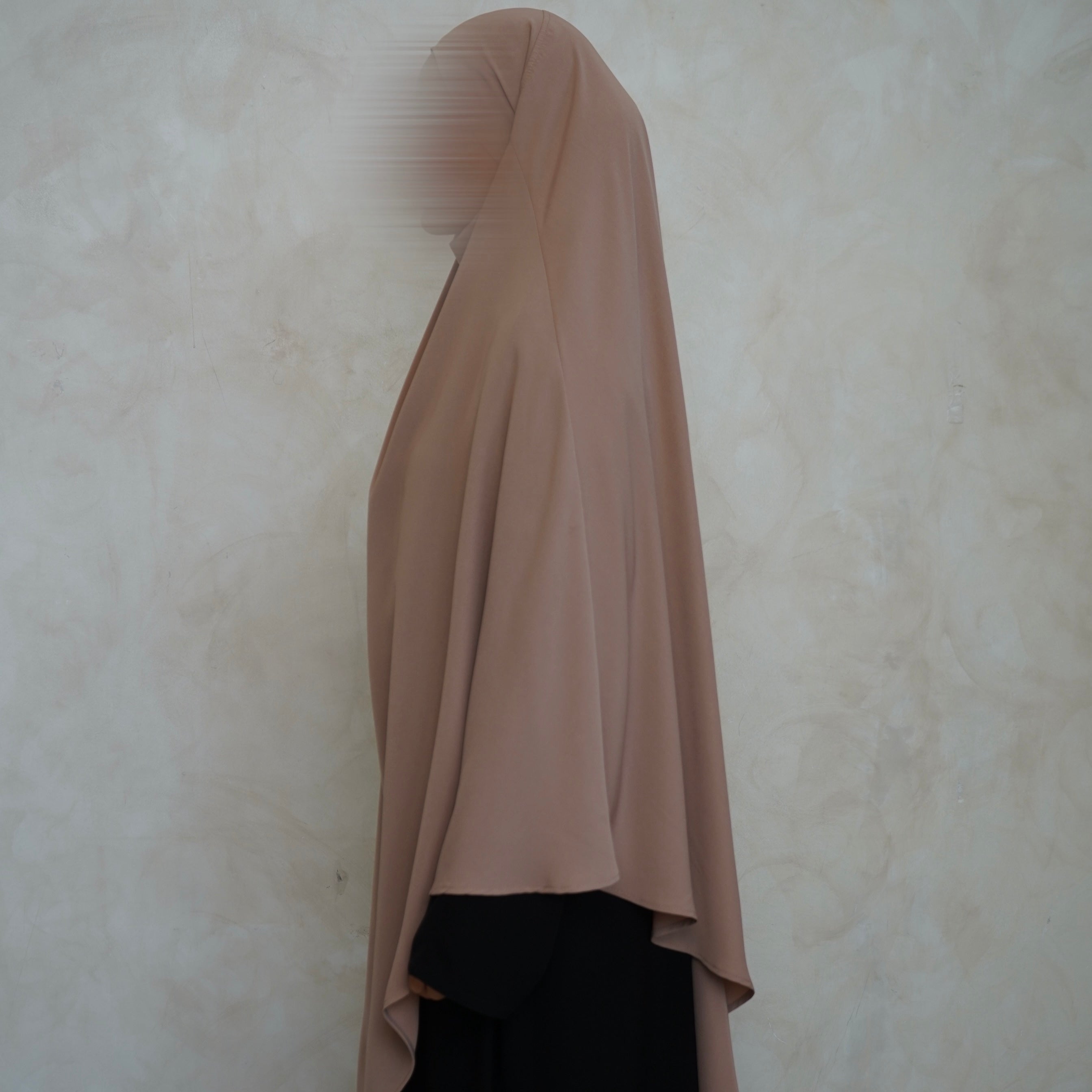 Blush Khimar with Niqab Ties