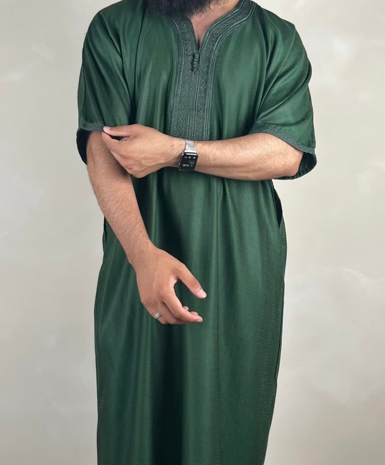 Men’s Moroccan Kaftan Bottle Green