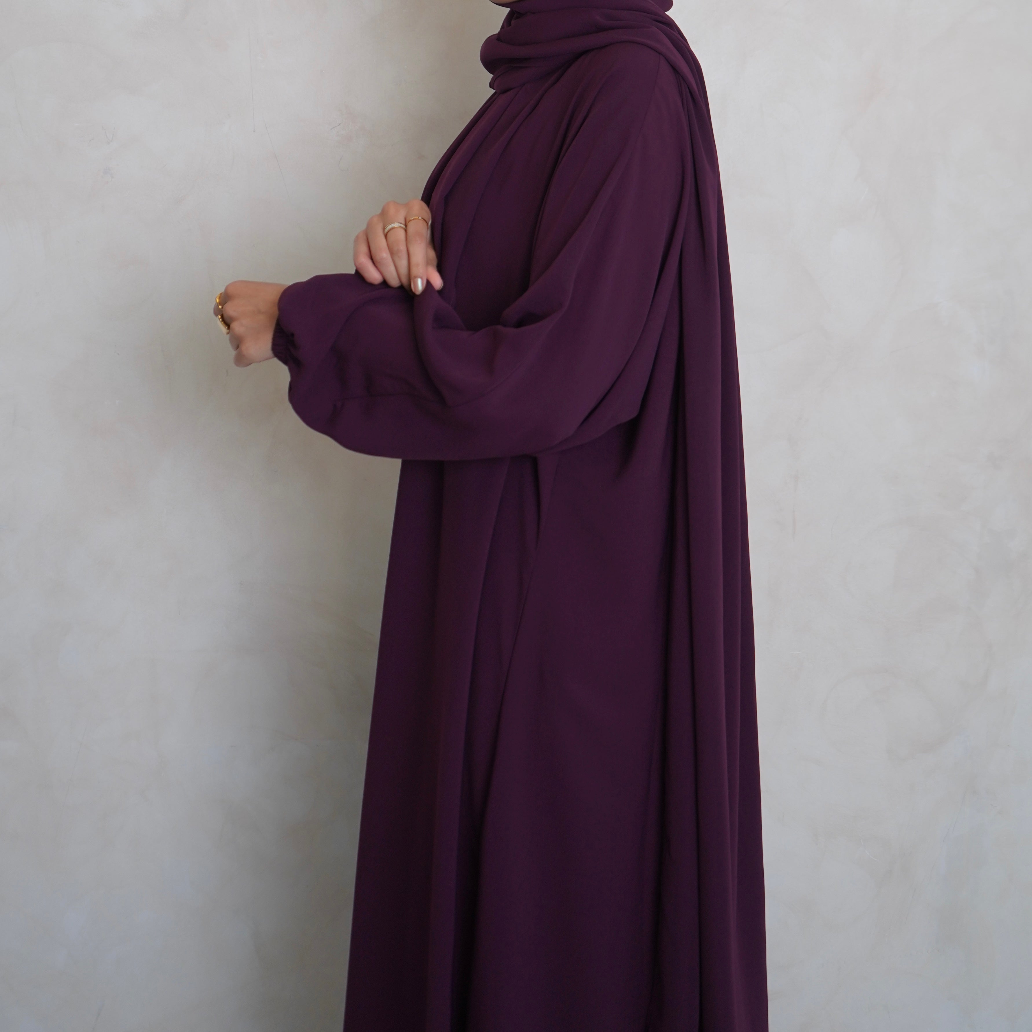 1pc Prayer Jilbaya Burgundy