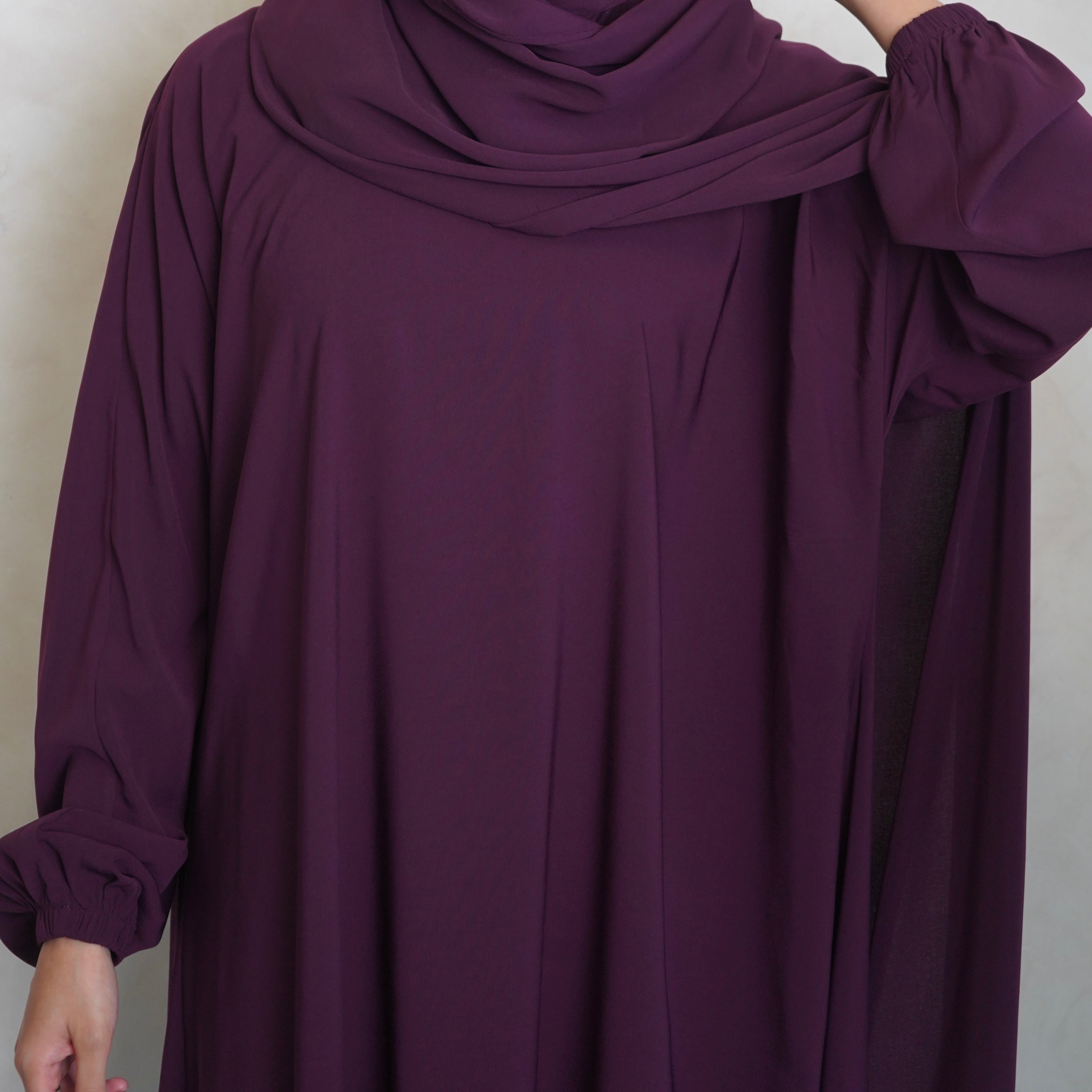 1pc Prayer Jilbaya Burgundy