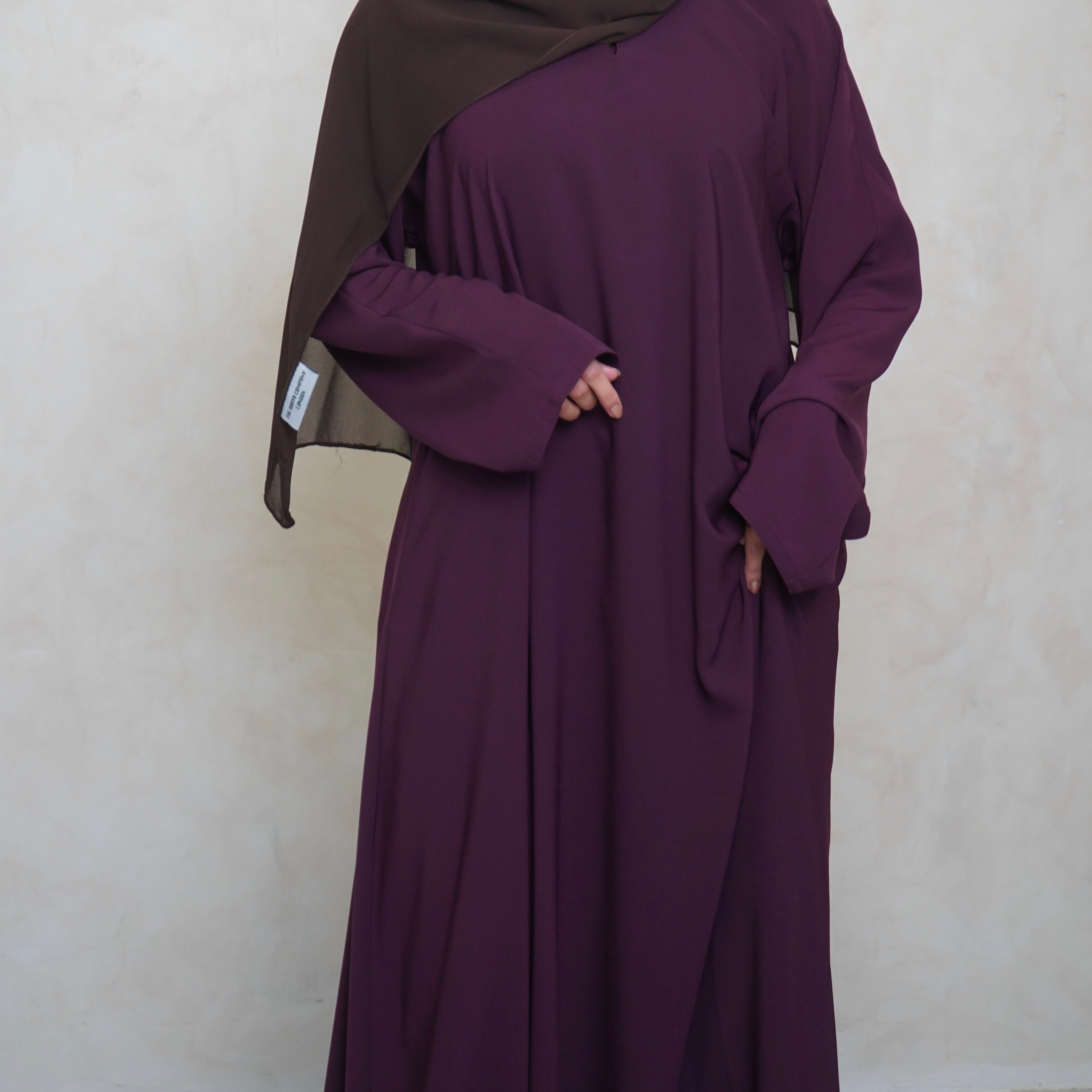 Classic A Line Abaya Burgundy