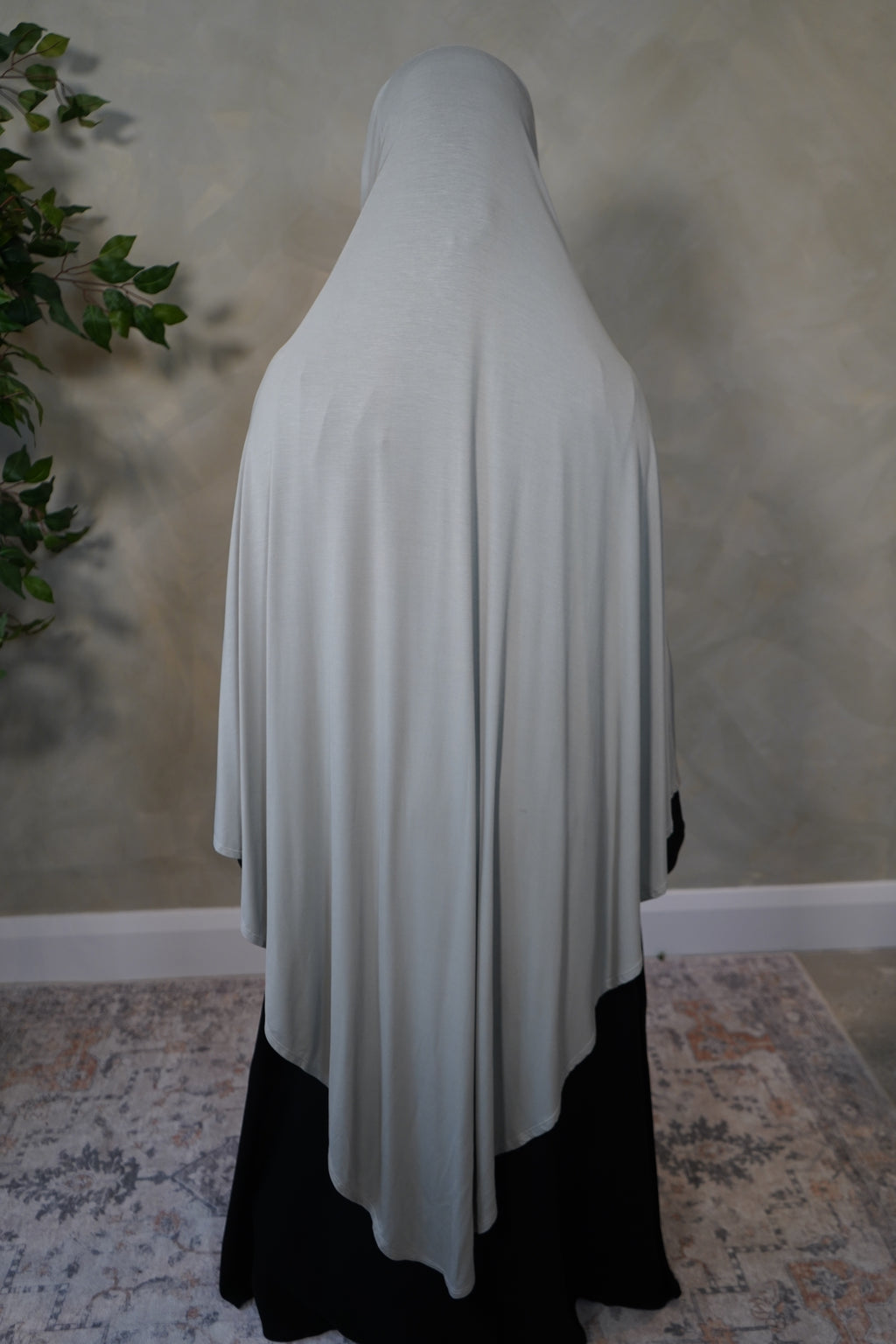 Small Stone Grey Jersey Khimar