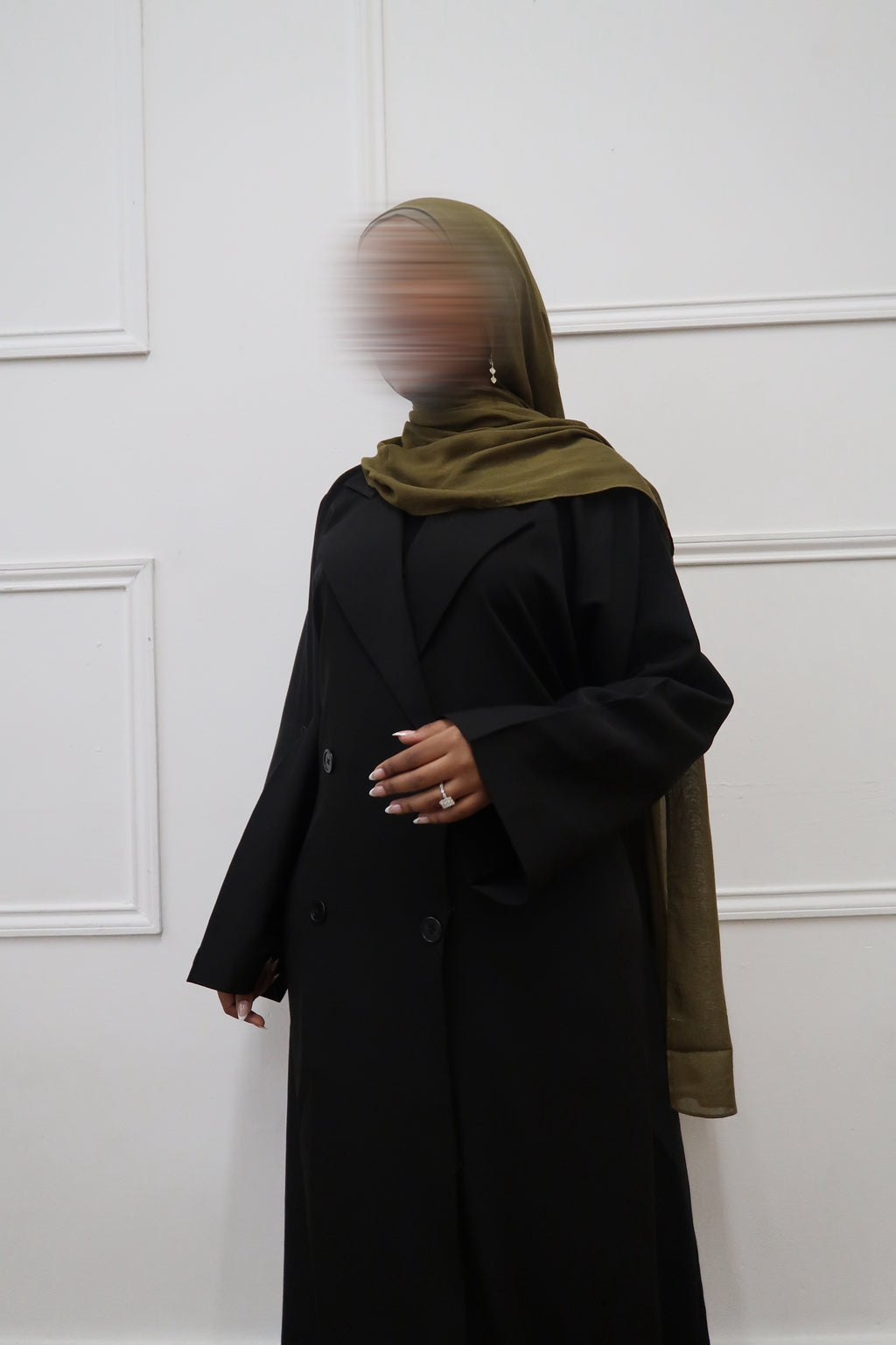 Trench Coat Abaya Black