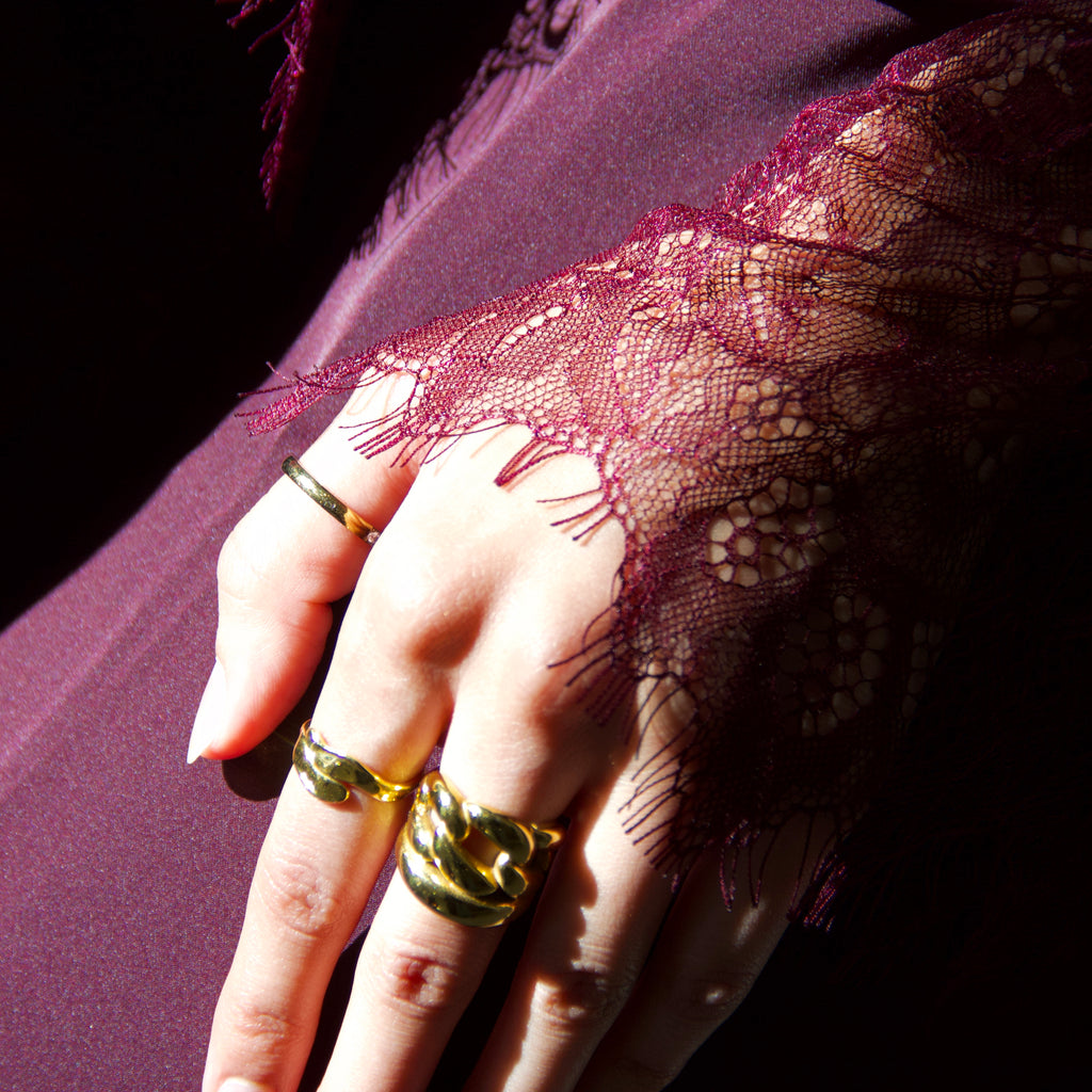 Plum laced abaya with sheila scarf