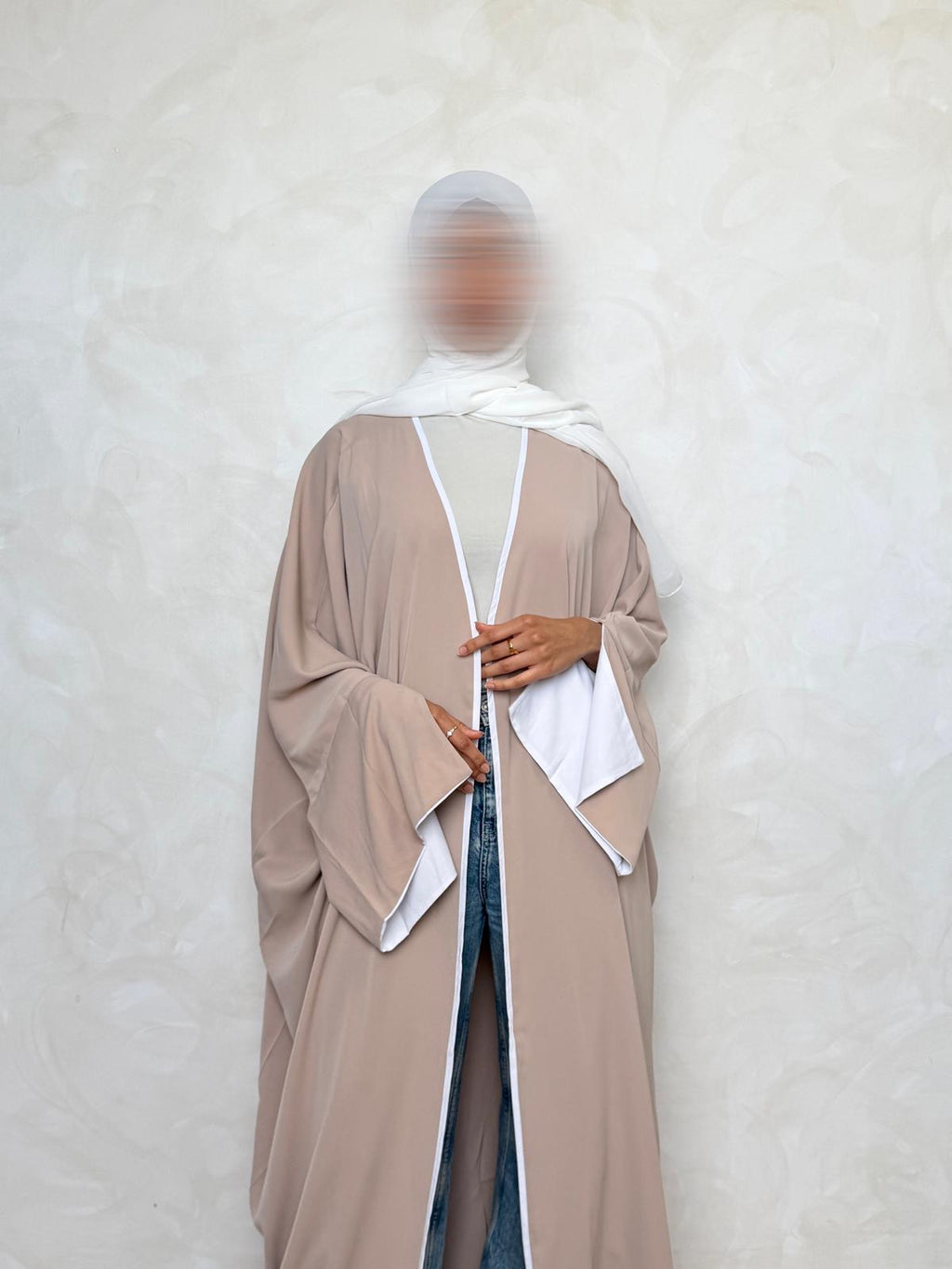 Open Abaya Apricot