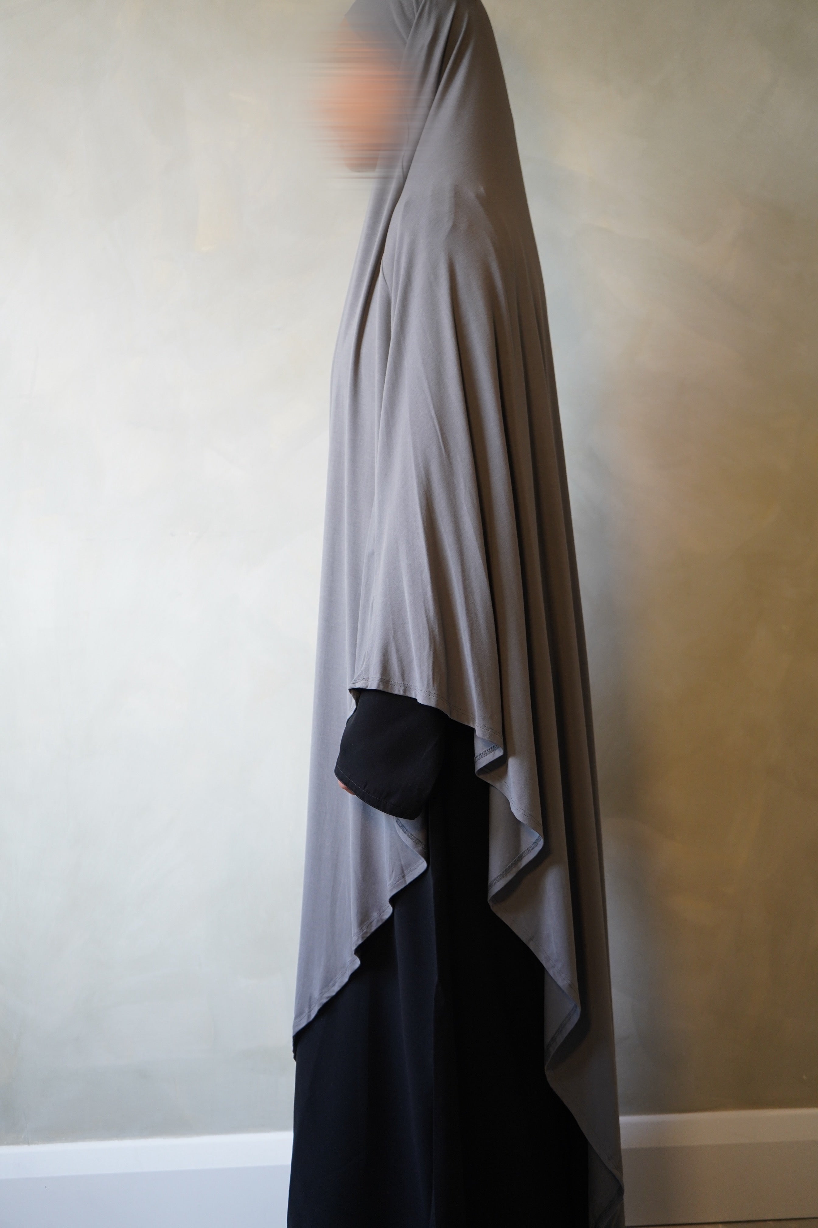 Large Grey Jersey Khimar