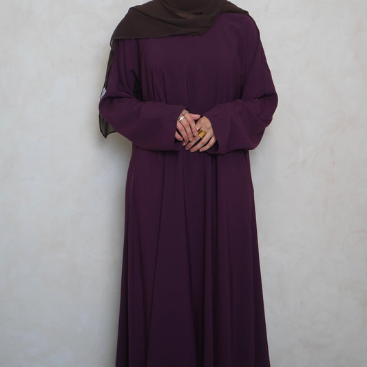 Classic A Line Abaya Burgundy