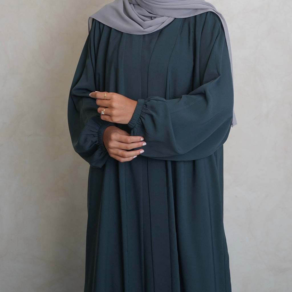 Cuffed Nubo Abaya Set Teal