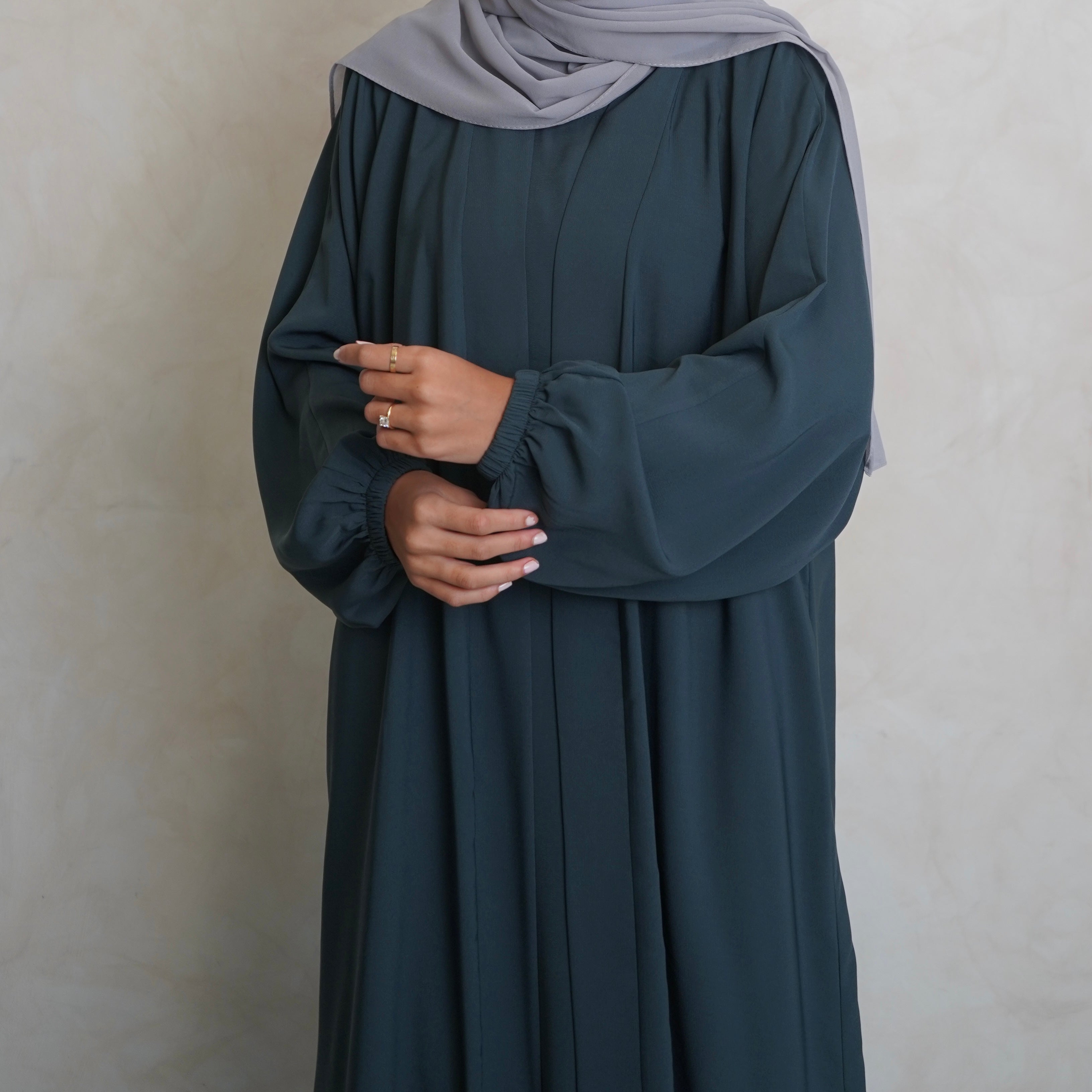 Cuffed Nubo Abaya Set Teal