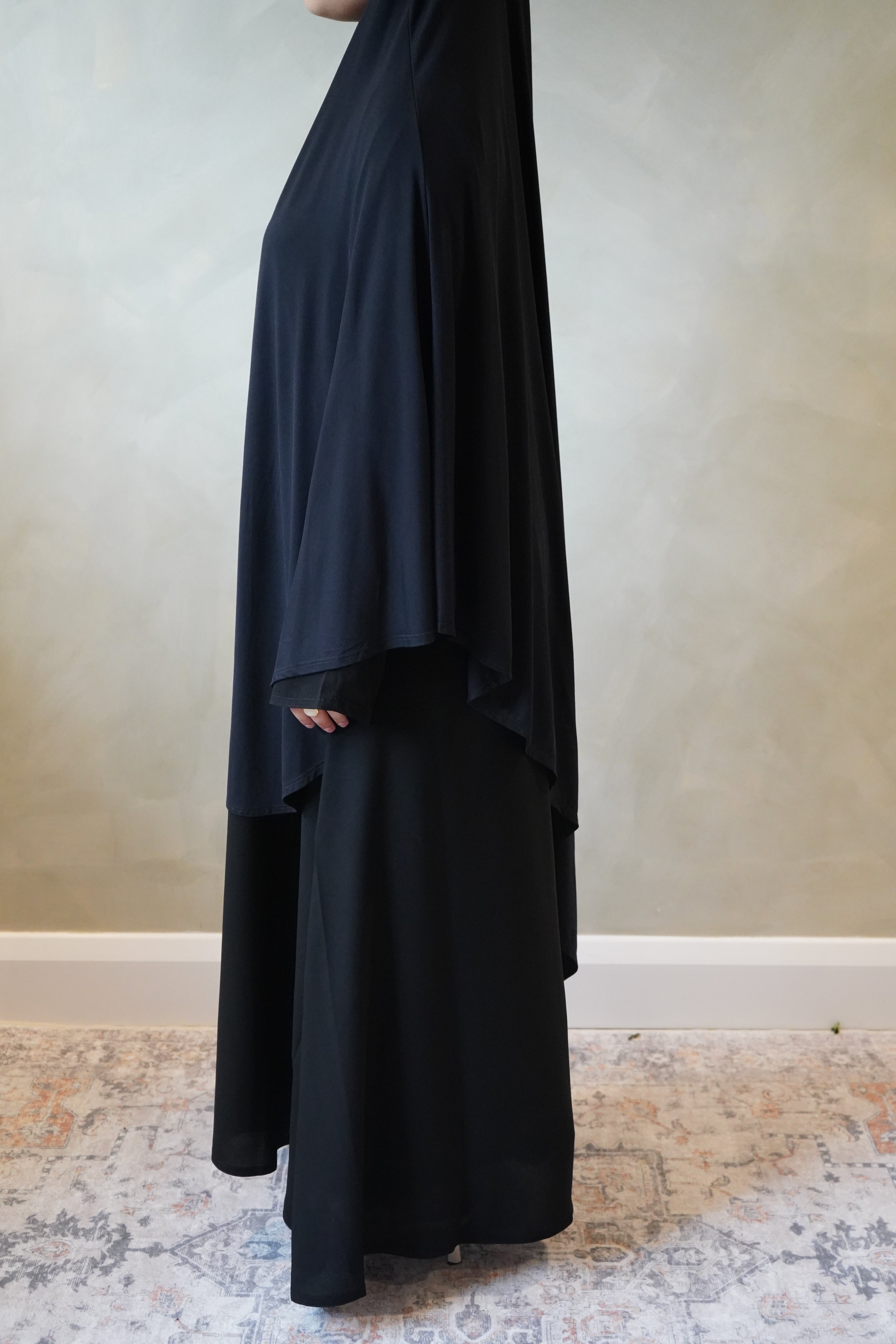Small Black Jersey Khimar