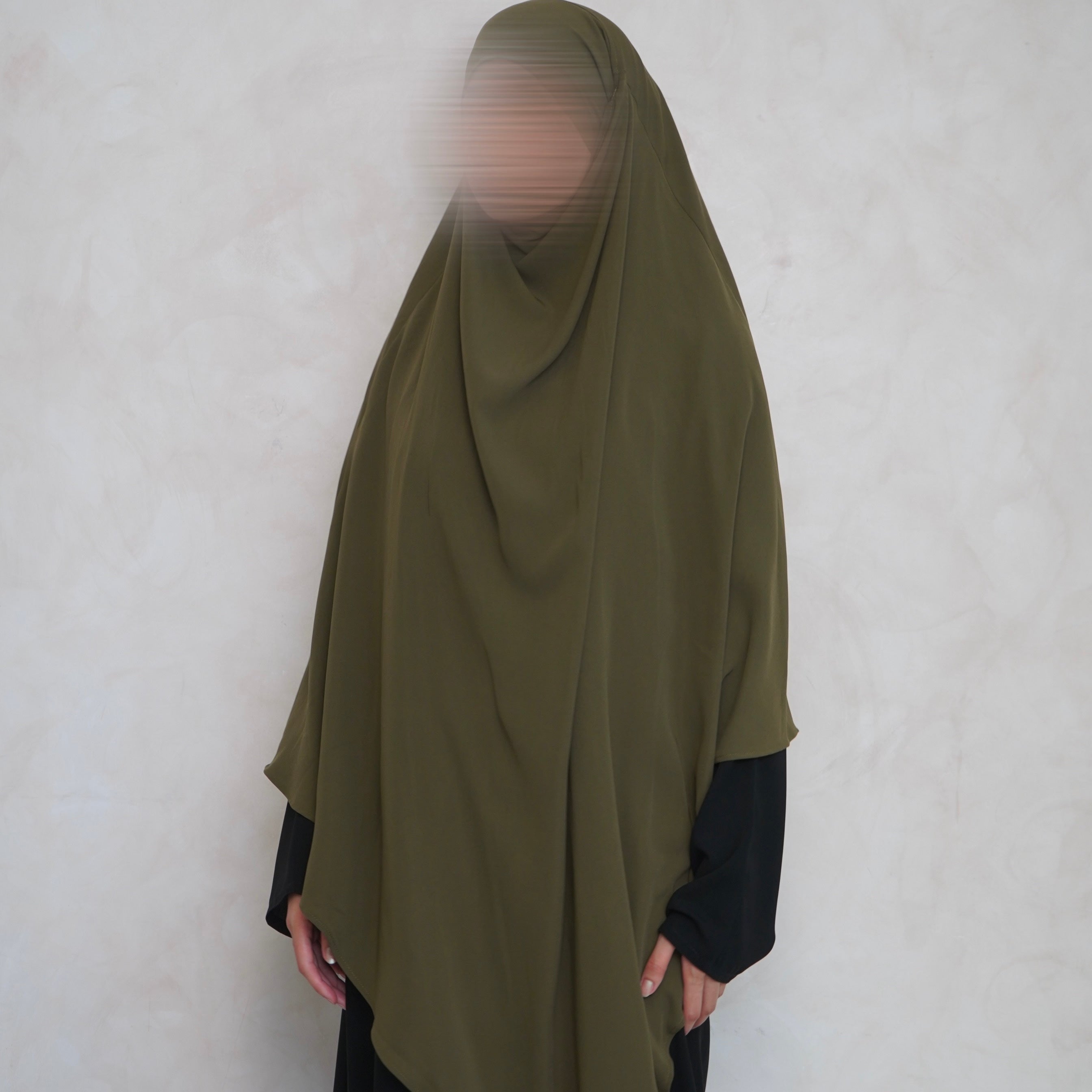 Extra Long Olive Green with Khimar Niqab Ties