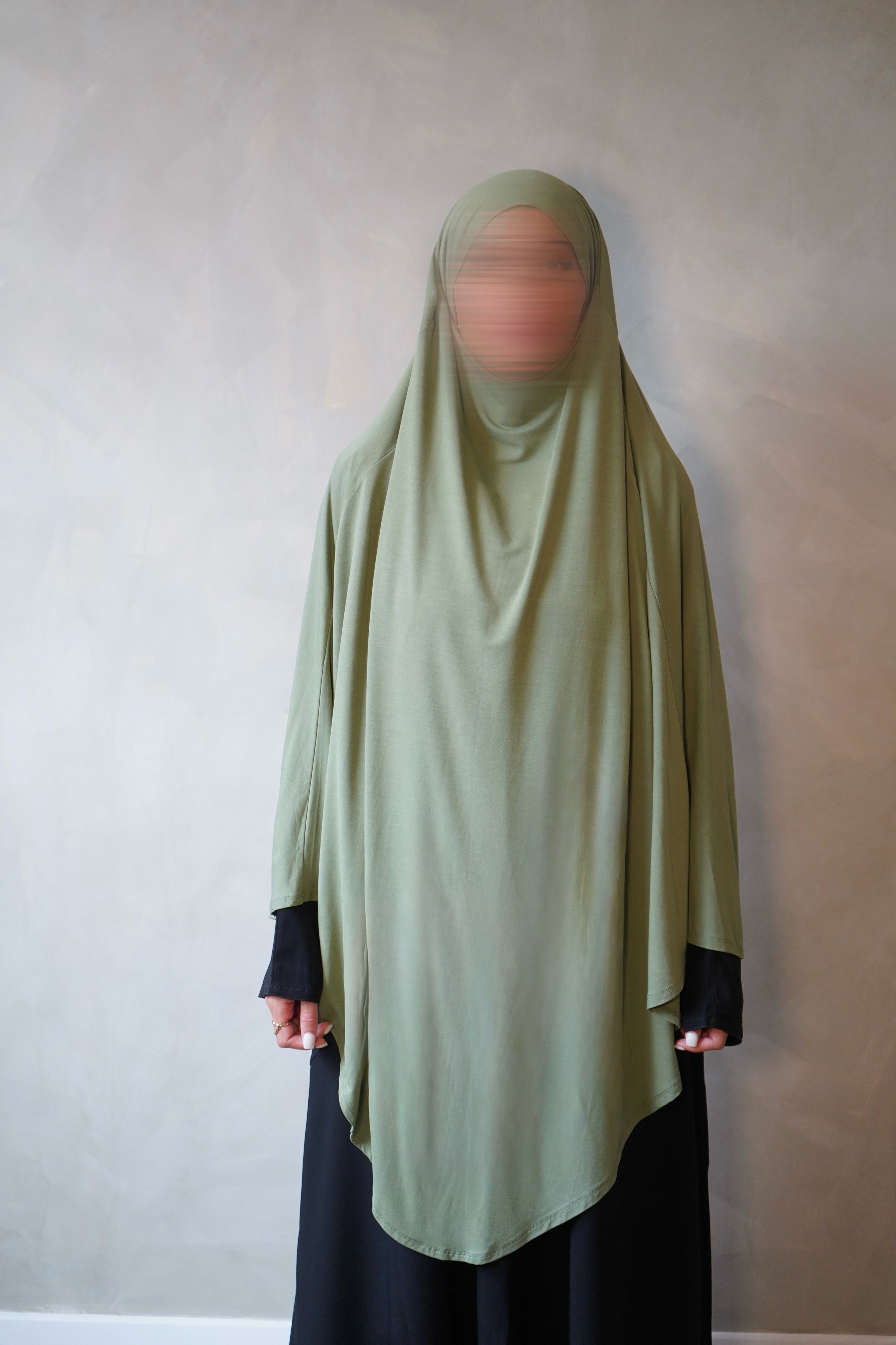Small Olive Green Jersey Khimar