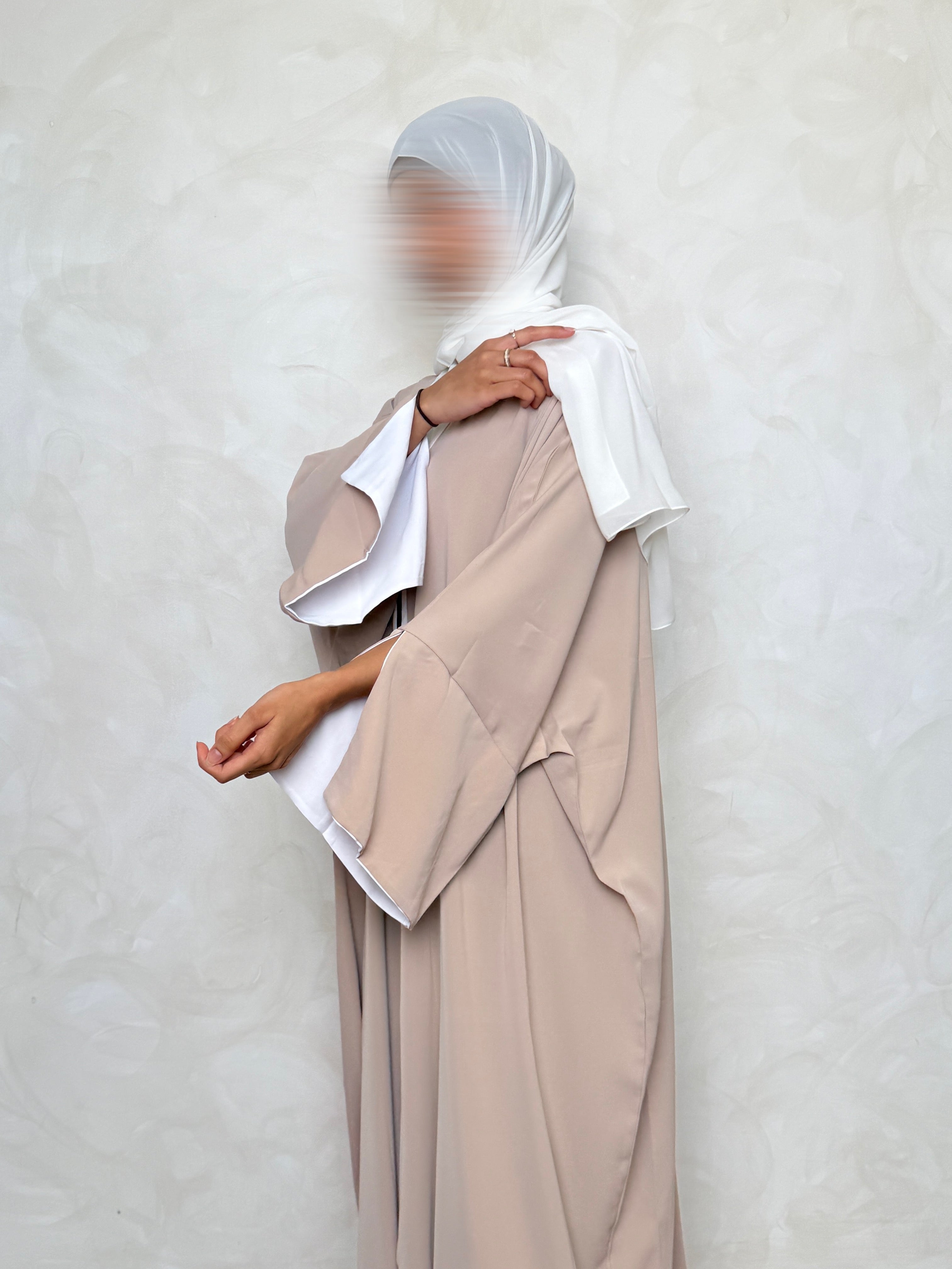 Open Abaya Apricot