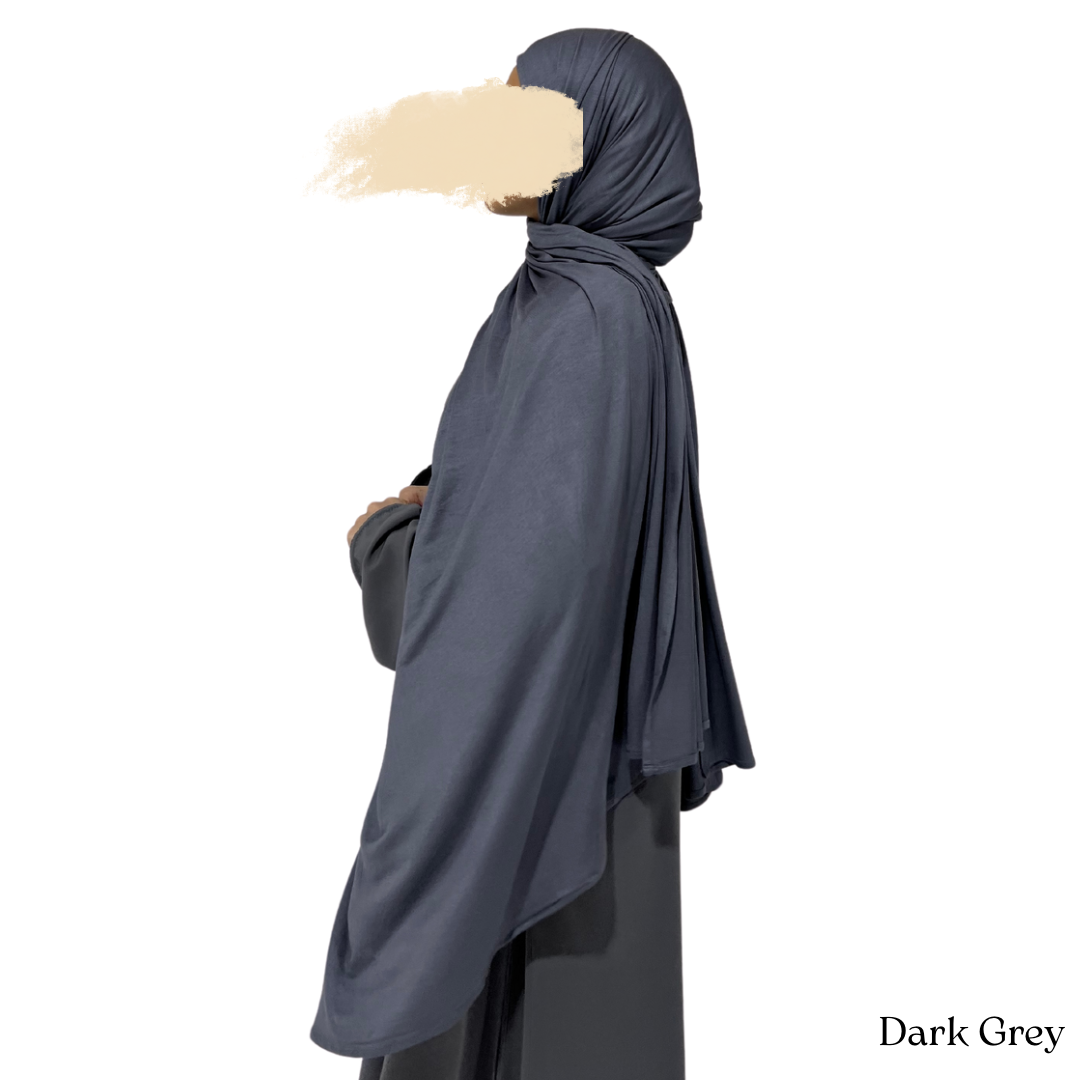 Jersey Hijab Dark Grey