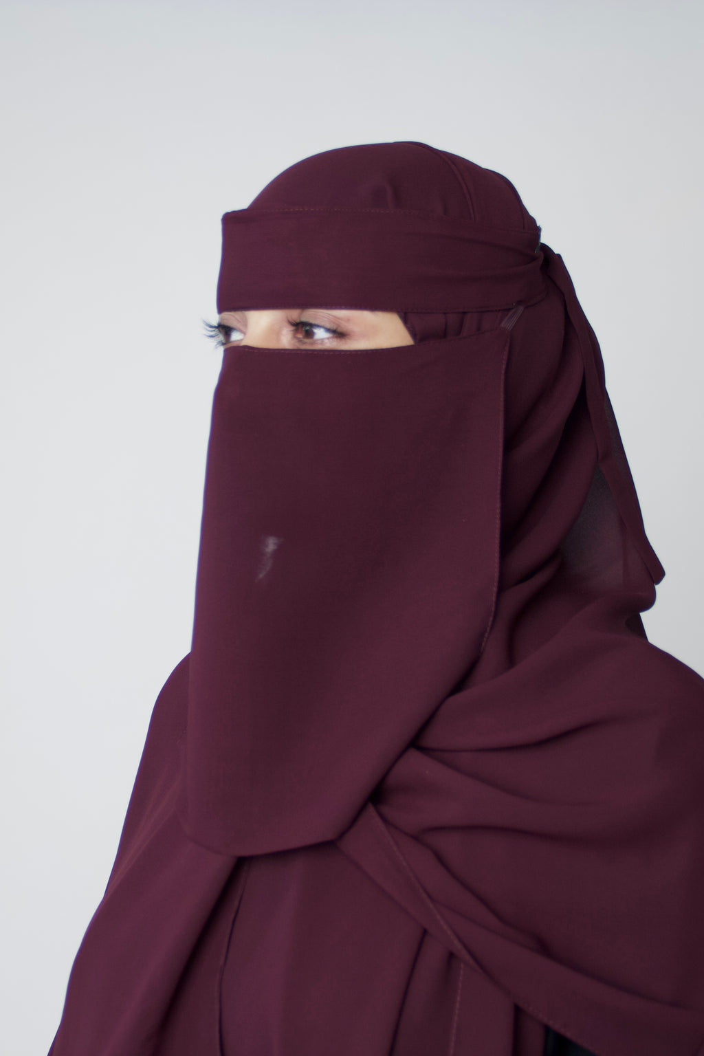 Niqab & Hijab set: dark plum