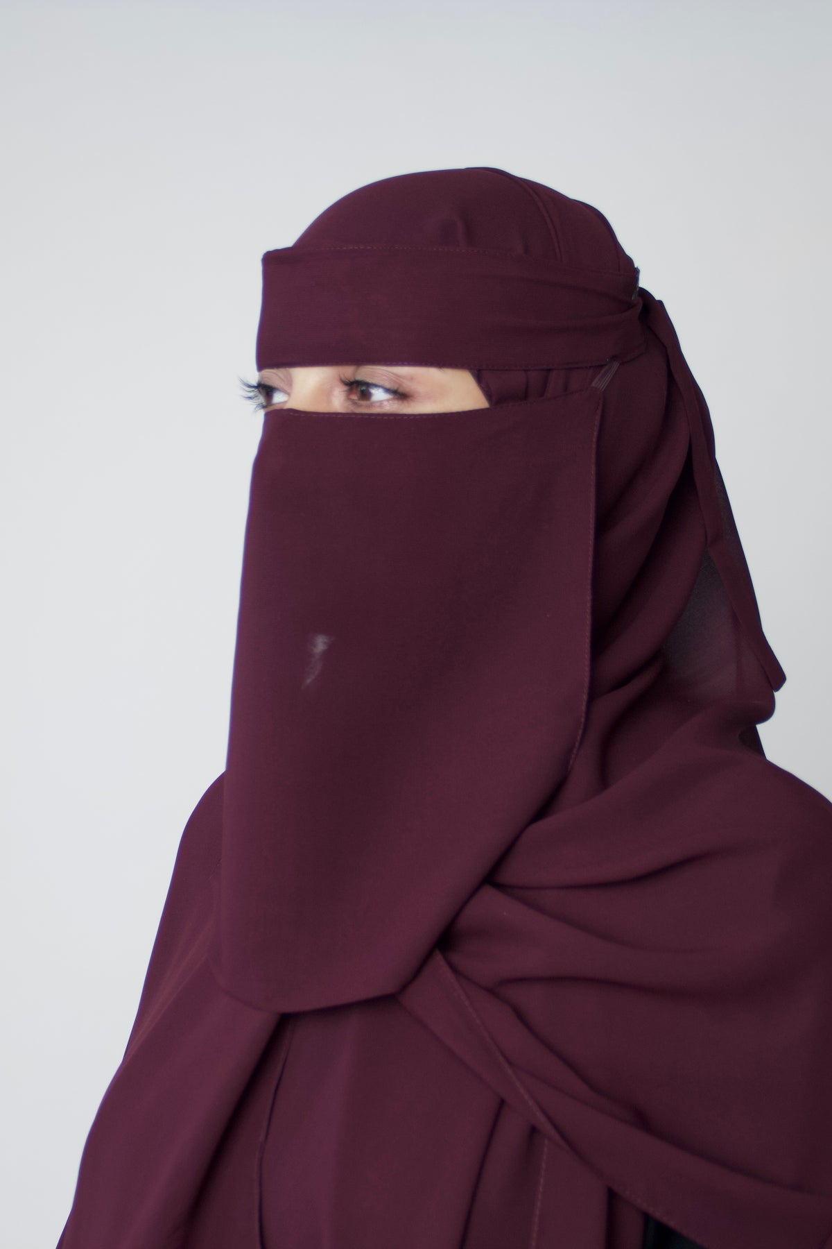 Niqab & Hijab set: dark plum
