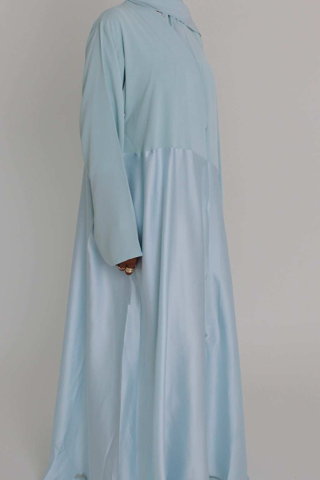 Powdered Blue Silk with Matching Sheila Hijab