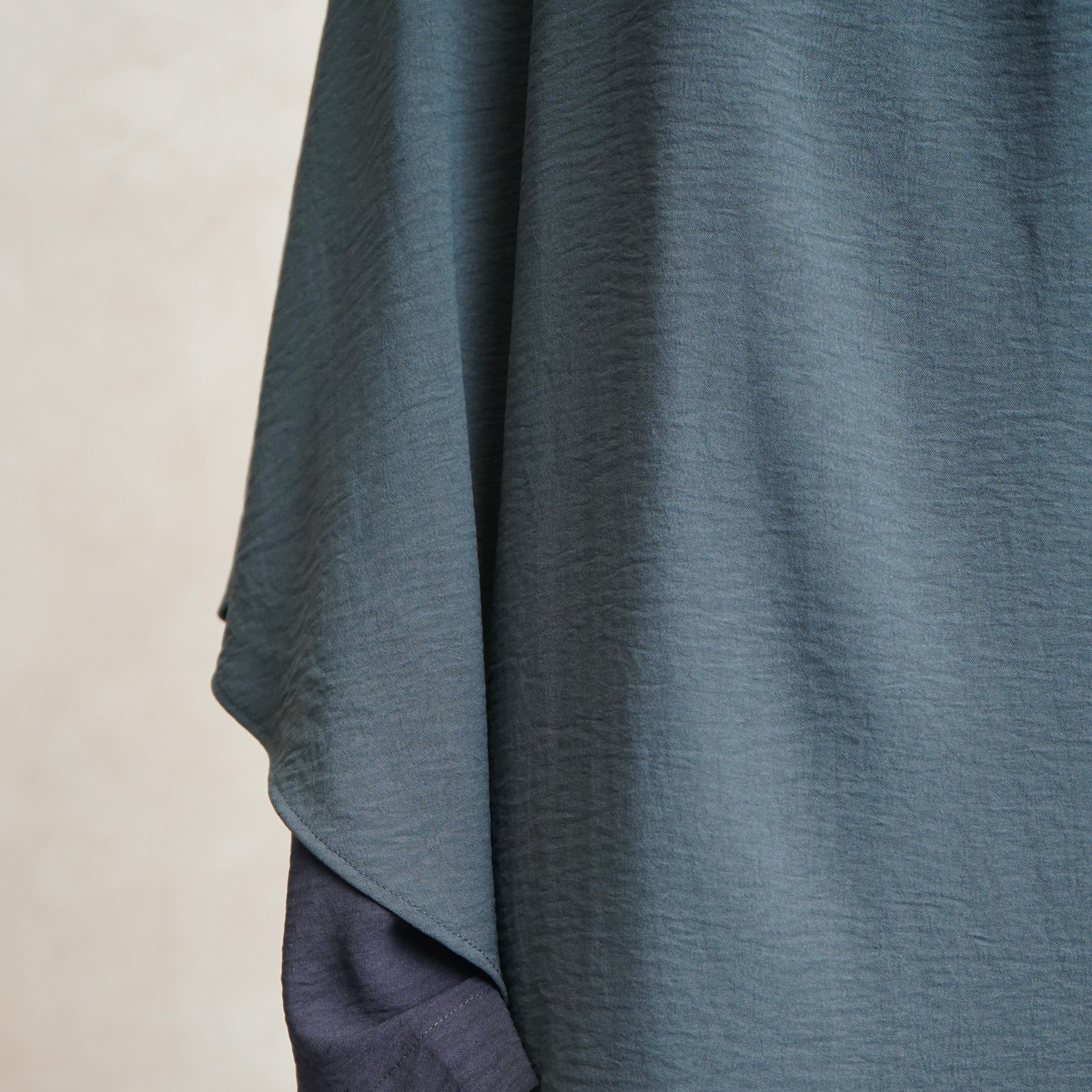 Extra Long Crepe Teal Khimar with Niqab Ties