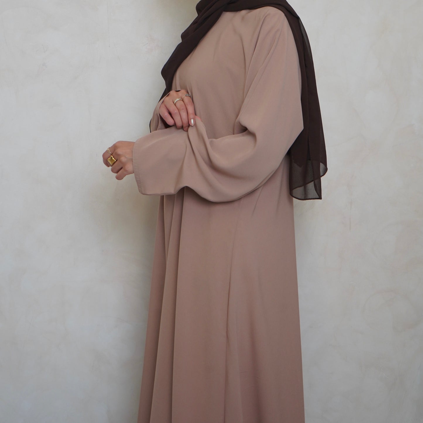 Classic A Line Abaya Cream