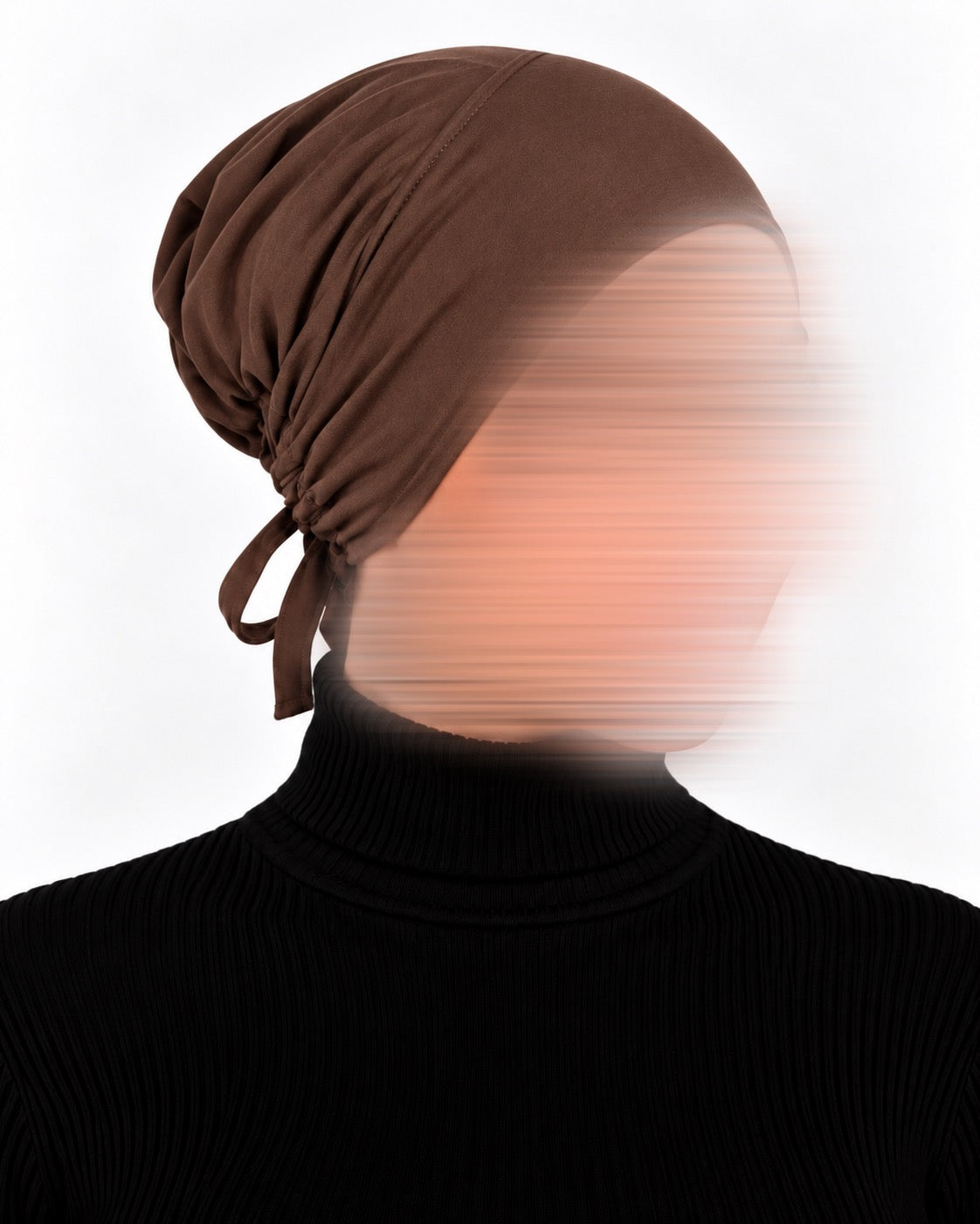 Rayon Jersey Tied Headcap Espresso Brown