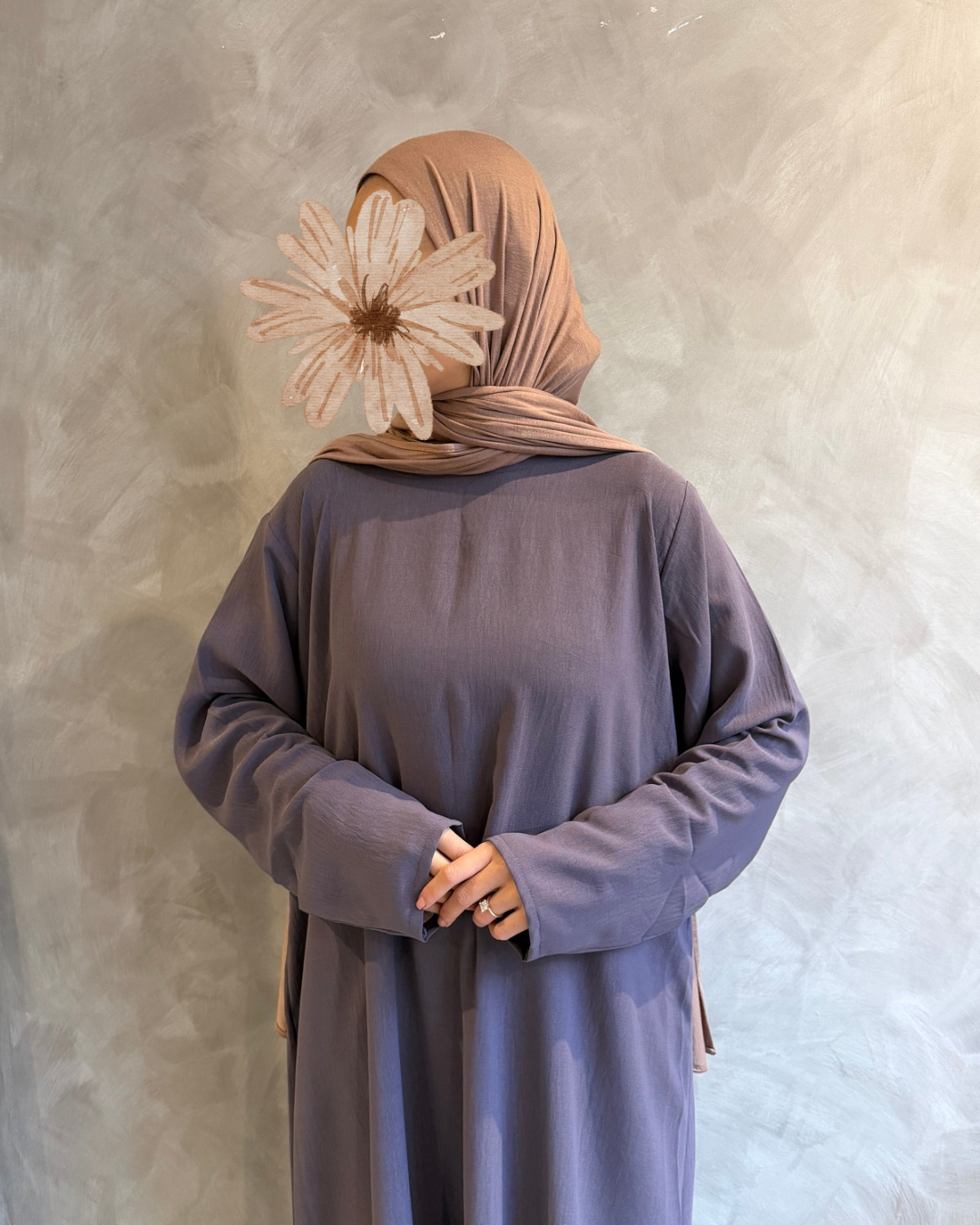 Long Sleeve Slip Dress Mauve