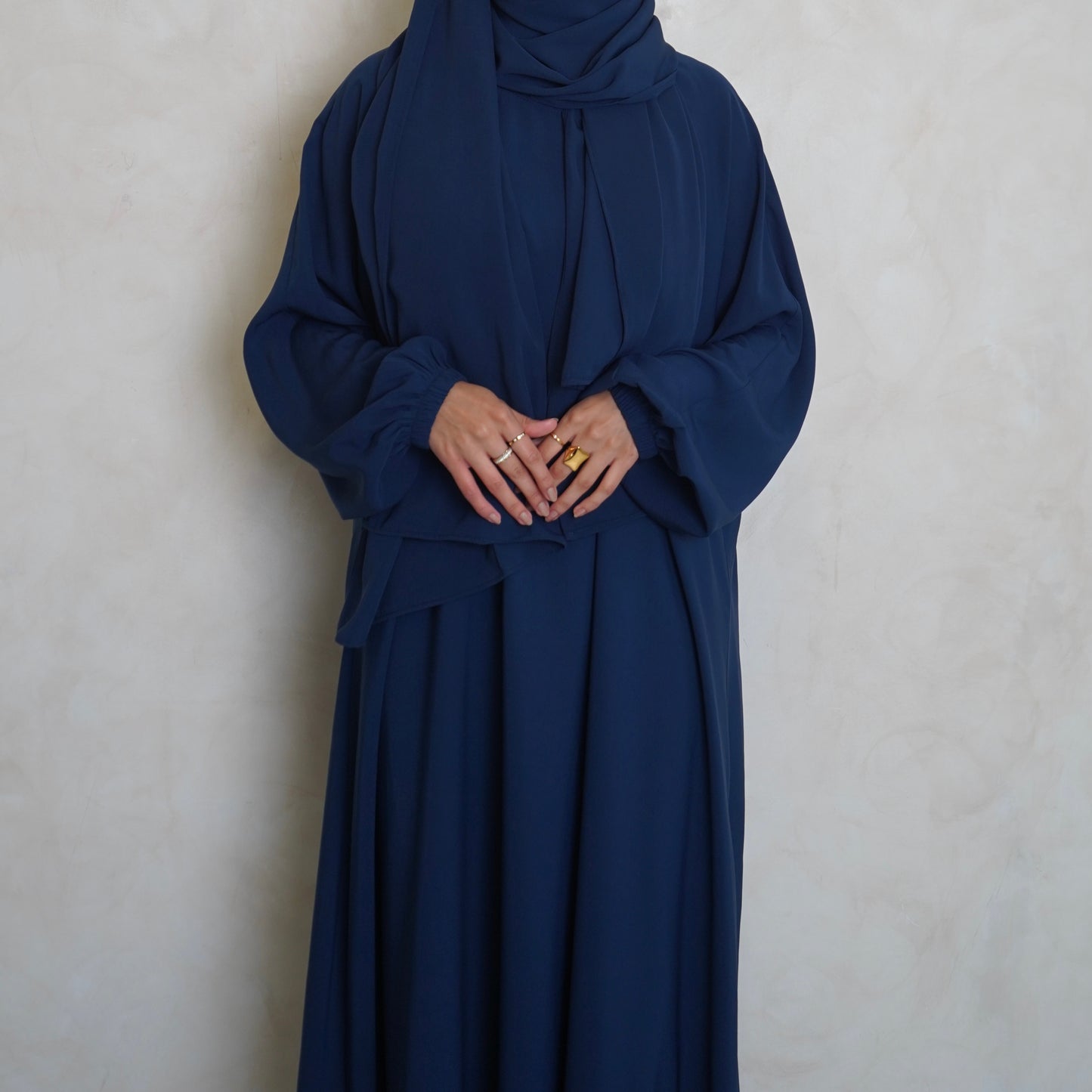 1pc Prayer Jilbaya Navy Blue