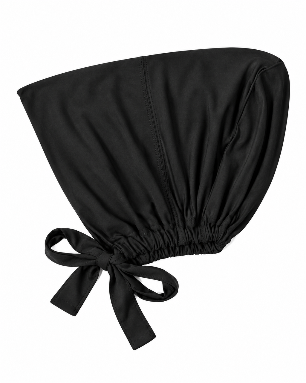 Rayon Jersey Tied Headcap Black