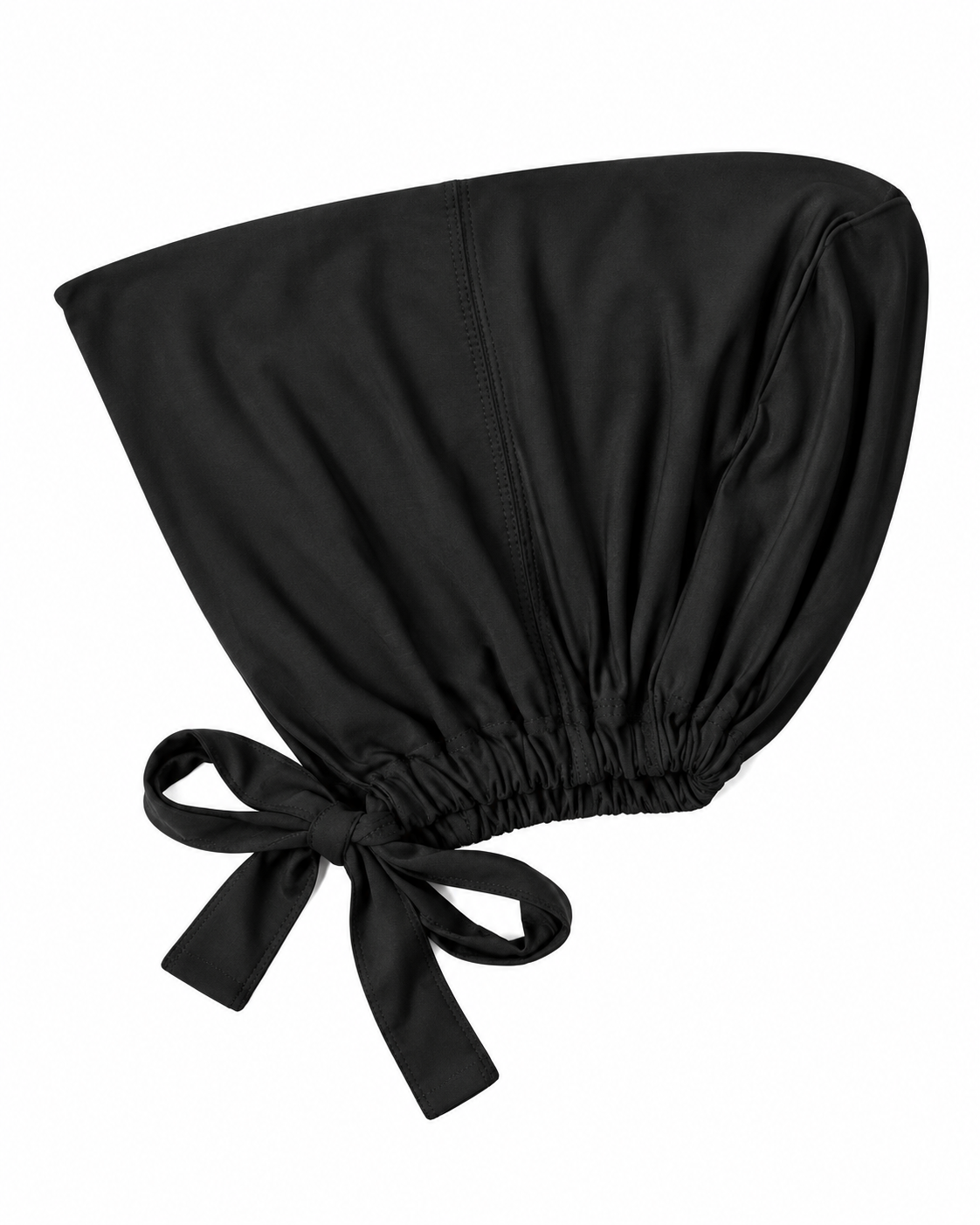 Rayon Jersey Tied Headcap Black