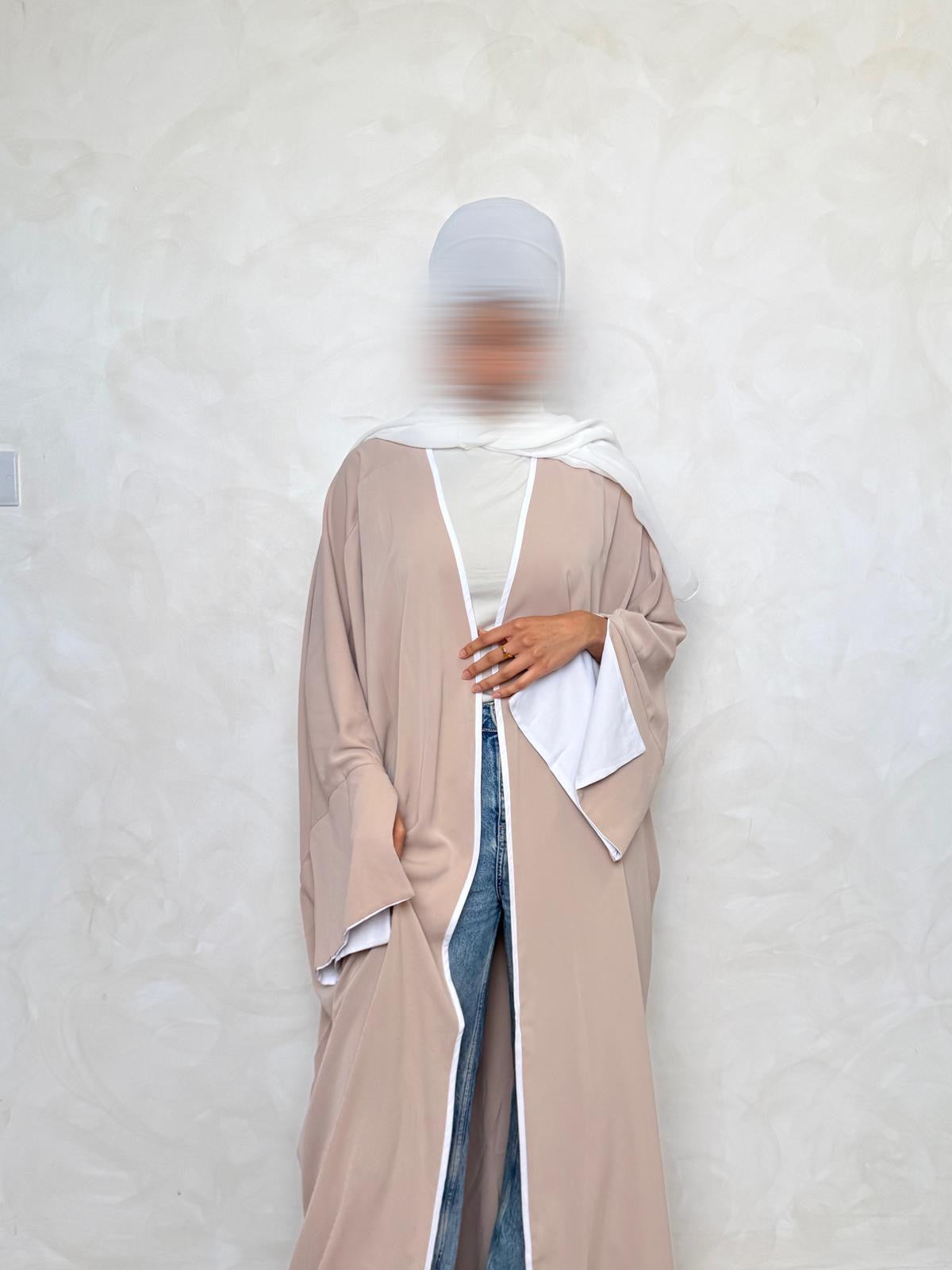 Open Abaya Apricot