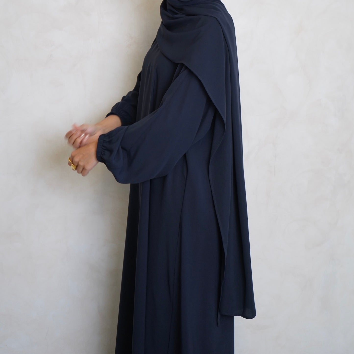 1pc Prayer Jilbaya Navy Grey