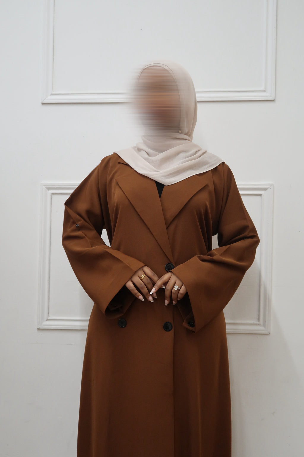 Trench Coat Abaya Tan