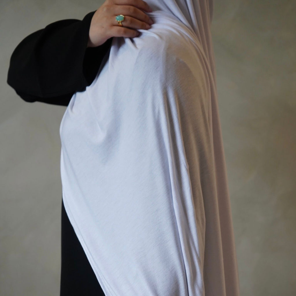 Jersey Hijab White